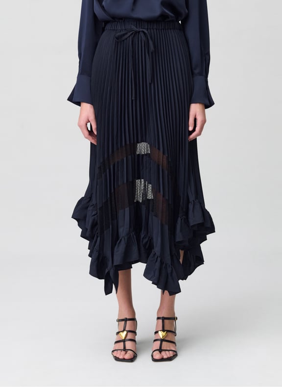 Jupe longue volantée Bleu by CLAUDIE PIERLOT CLAUDIE PIERLOT Jupe longue volantée Bleu