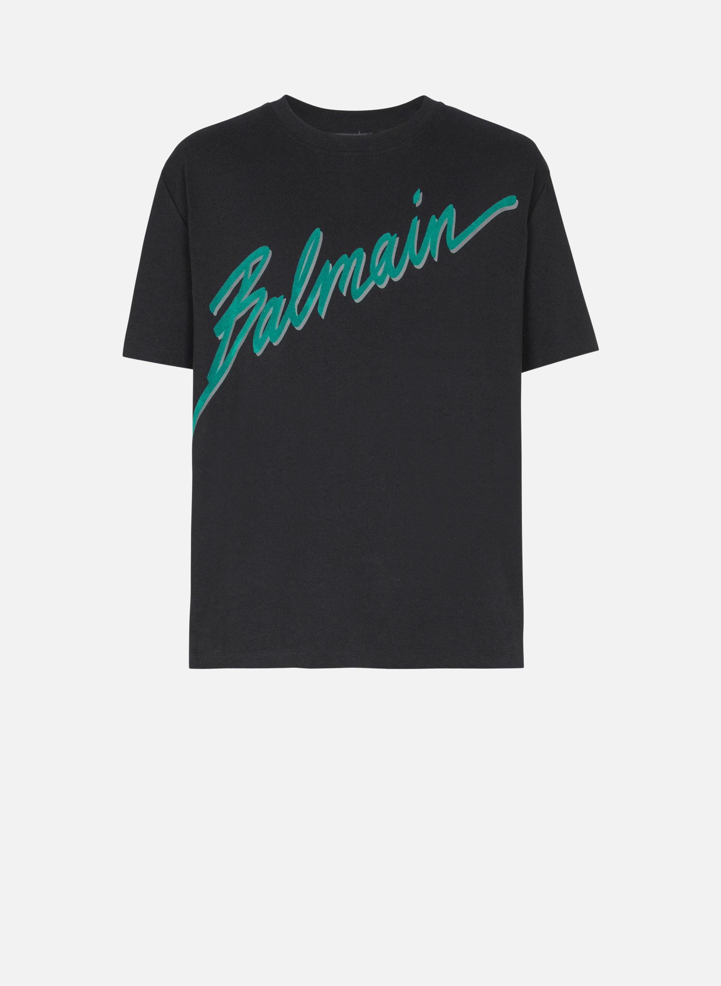 T-shirt floqué balmain lettre BALMAIN Noir