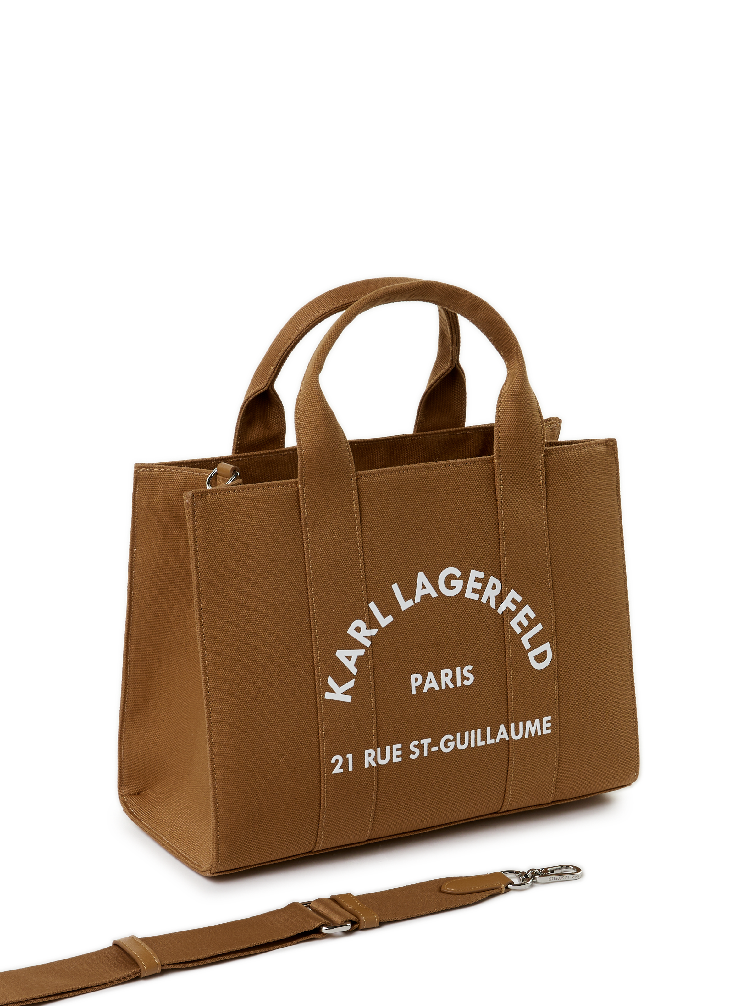 Sac cabas en coton KARL LAGERFELD Marron