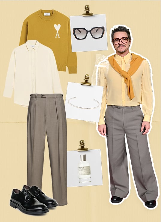 sélection mode pedro pascal look jaune beurre tapis rouge