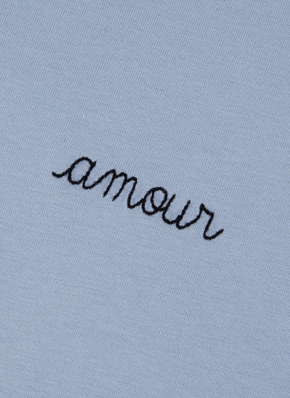 T-shirt droit brodé en coton  MAISON LABICHE Bleu