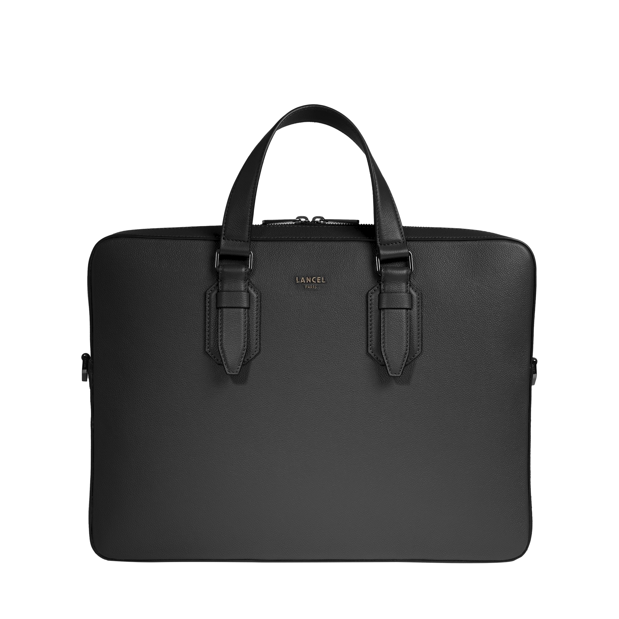 Porte-documents zippé 14" charlie de lancel en cuir LANCEL Noir