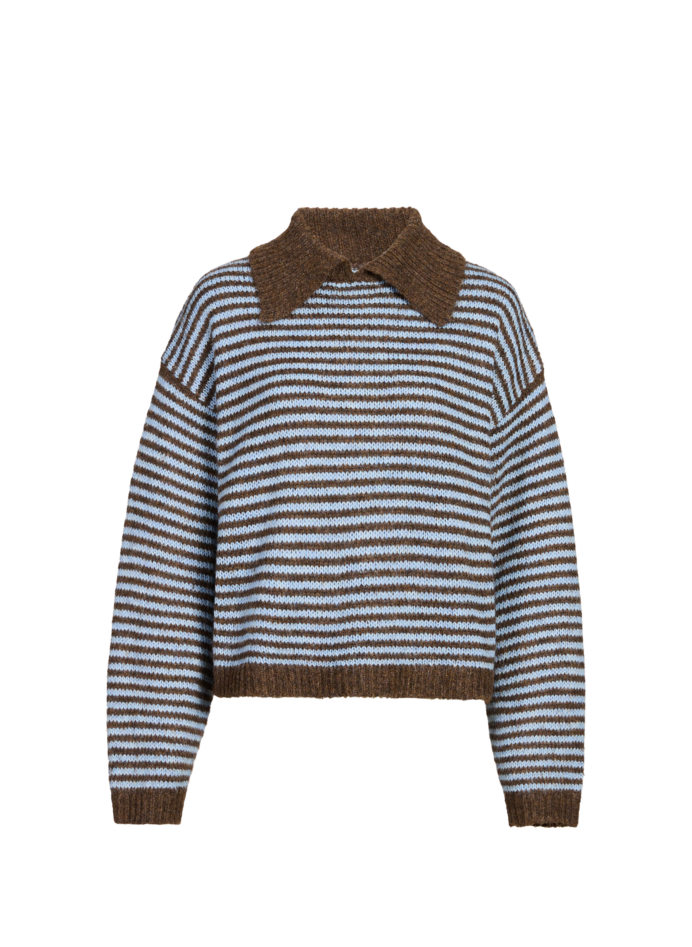 Pull rayé à col classique TOPSHOP Bleu