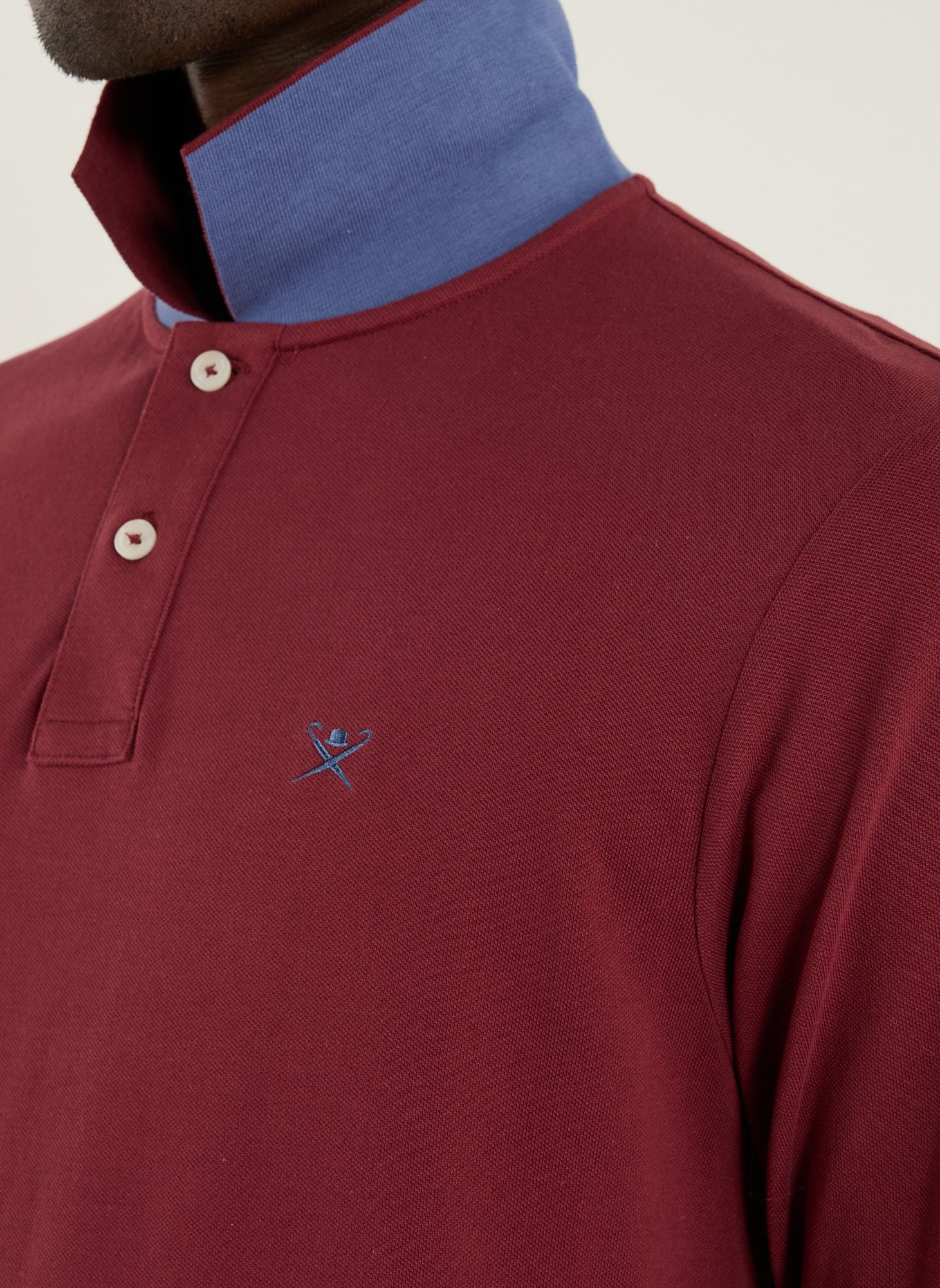 Long sleeve polo shirt HACKETT Red