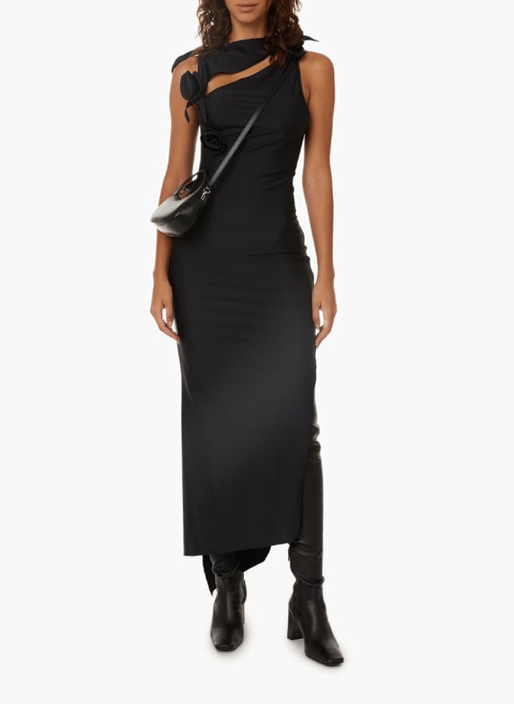coperni long asymmetric draped dress Coperni Asymmetric Draped Jersey Dress