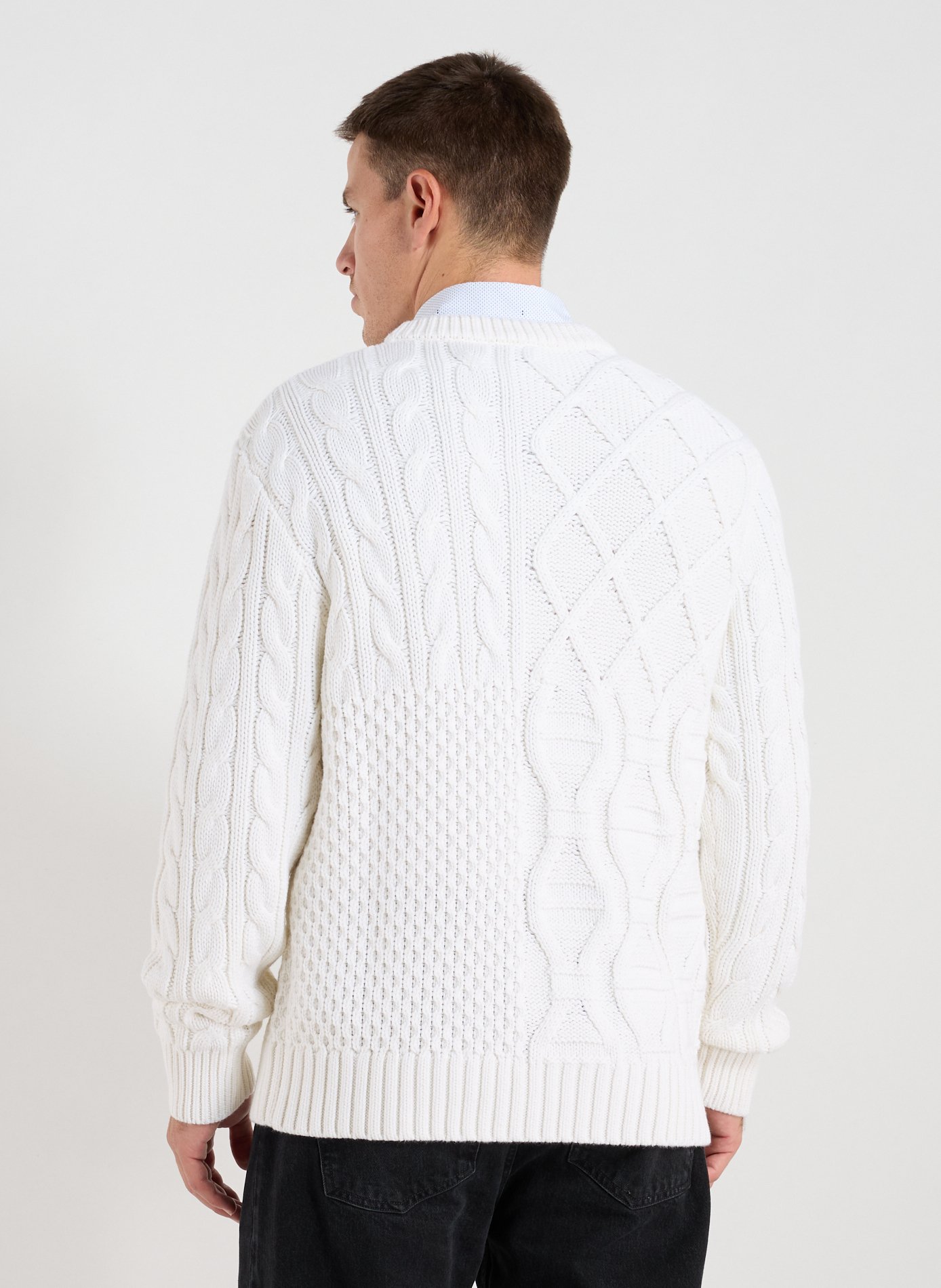 Round neck wool and cotton sweater EDEN PARK Beige