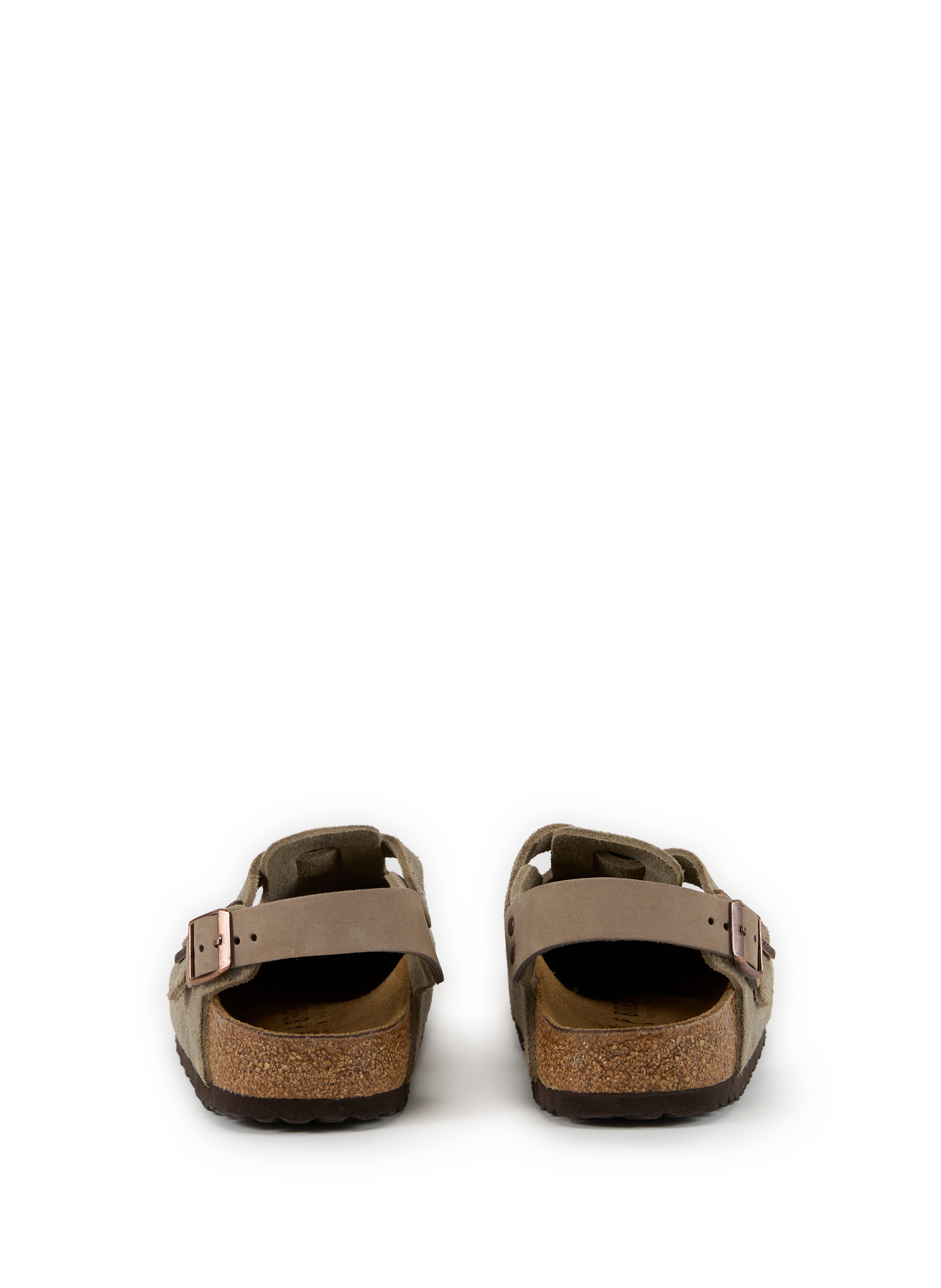 Mules en cuir suédé BIRKENSTOCK Beige