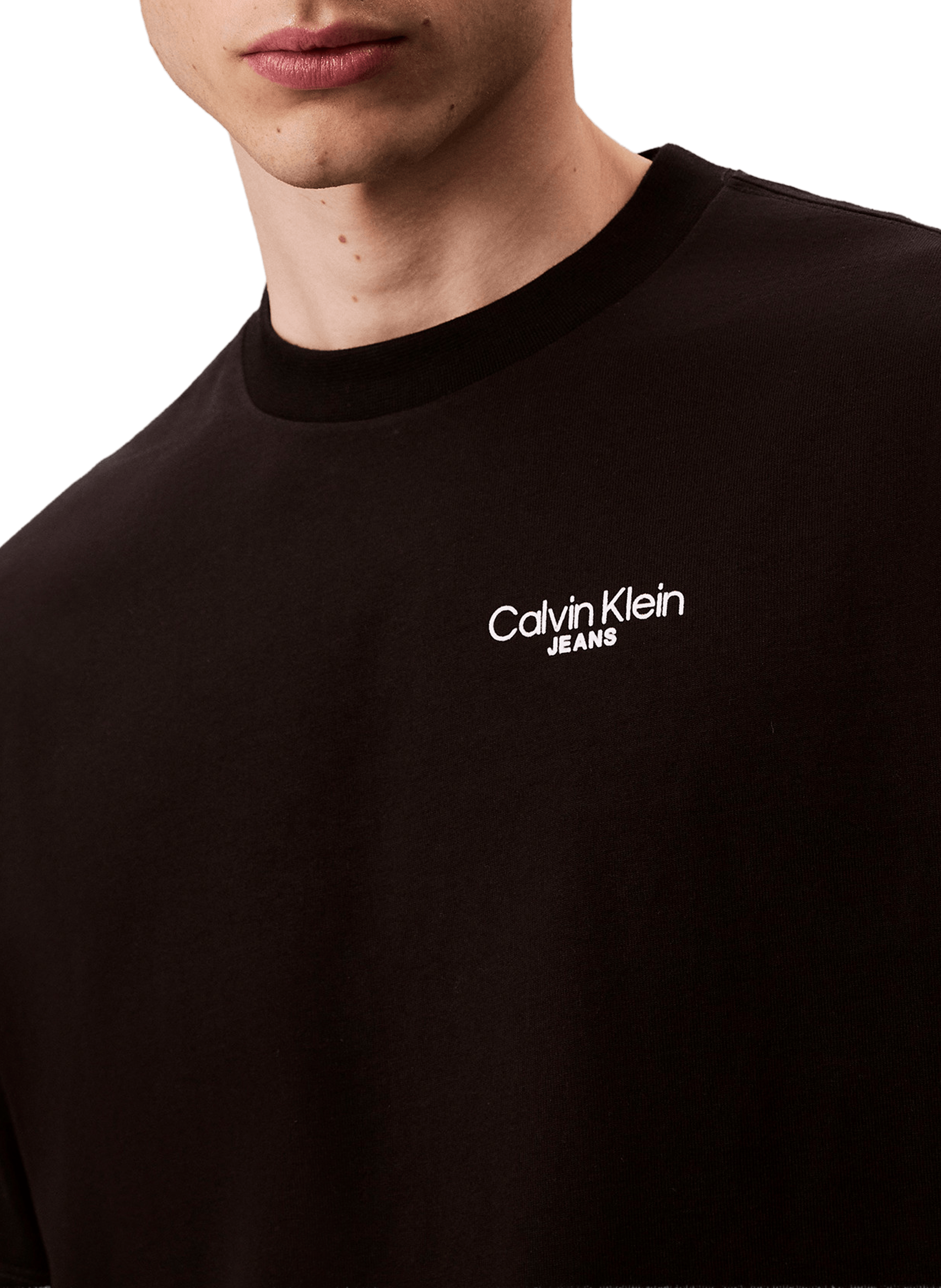 T-shirt imprimé en coton CALVIN KLEIN Noir