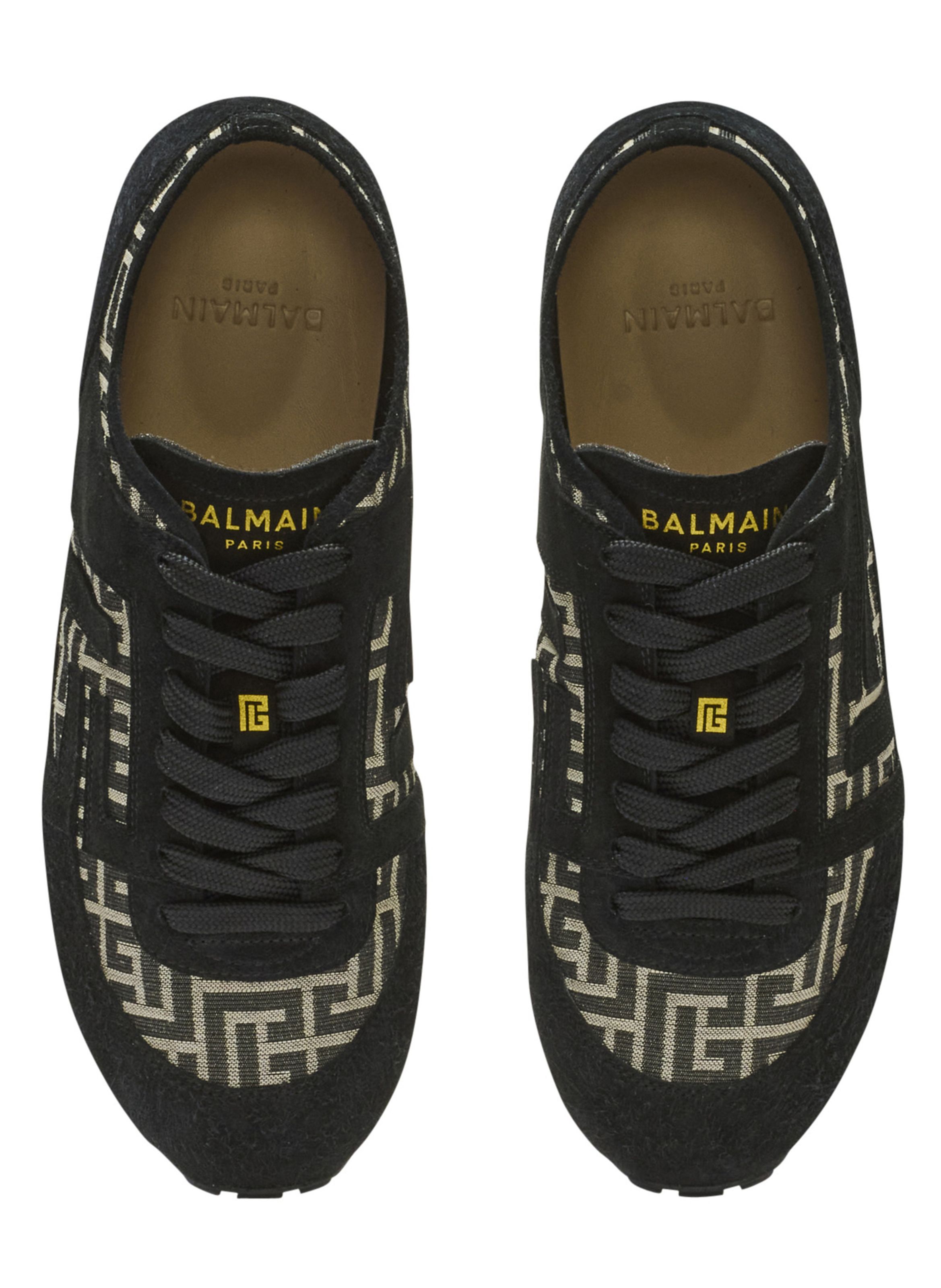 Baskets racer 45 en jacquard monogramme BALMAIN Noir