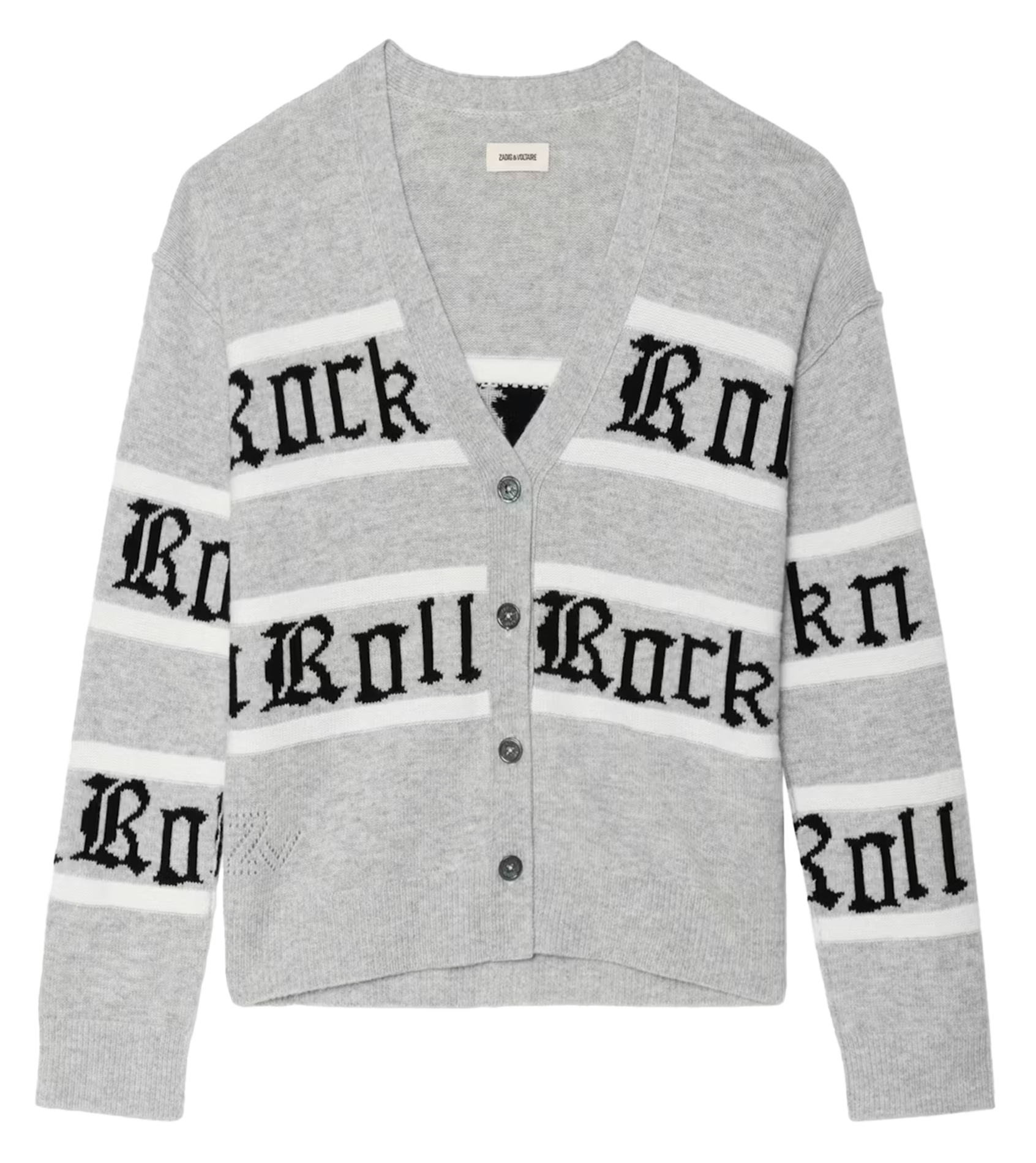 Cardigan ample imprimé en laine et cachemire mirkaz ZADIG&VOLTAIRE Gris