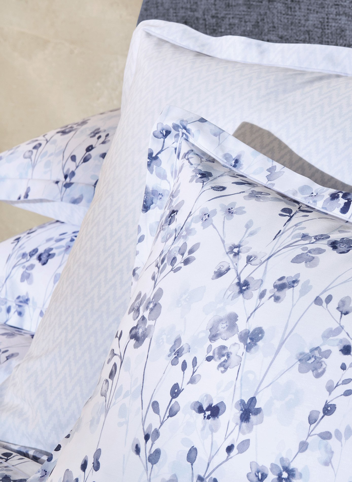 Taie d'oreiller calme ANNE DE SOLENE Bleu