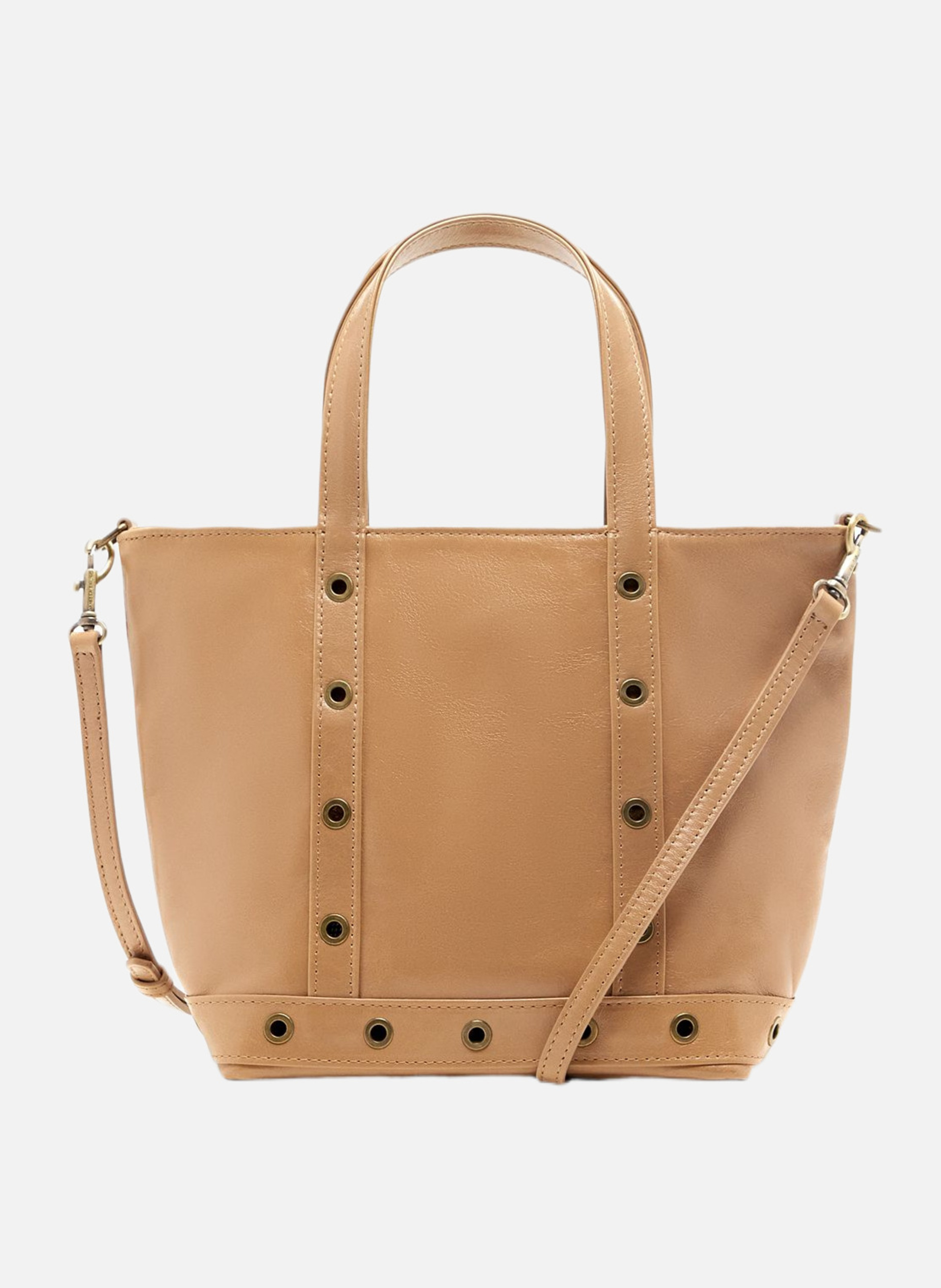 Cabas S en cuir  Macadamia