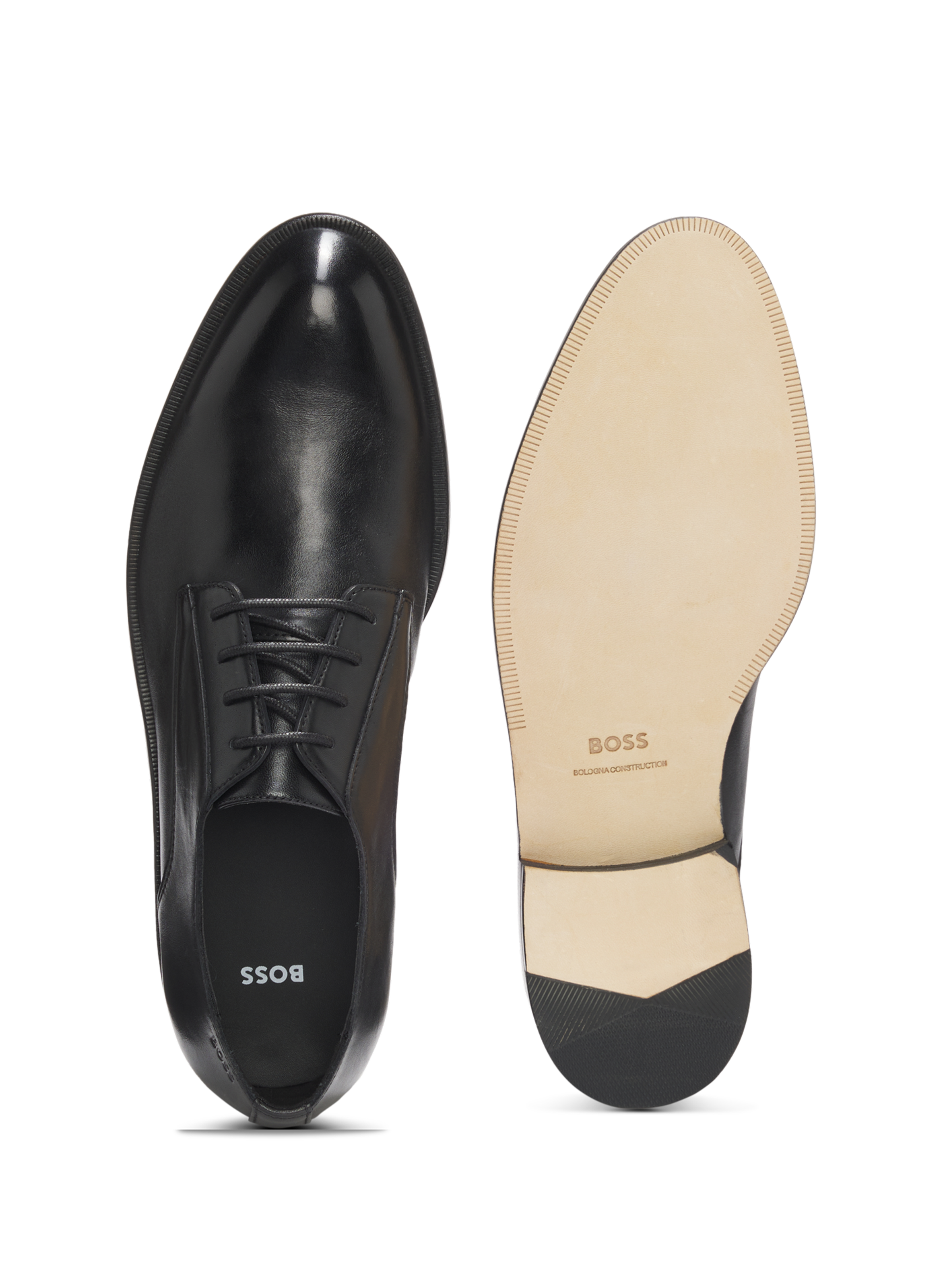 Cow leather derbies BOSS Black