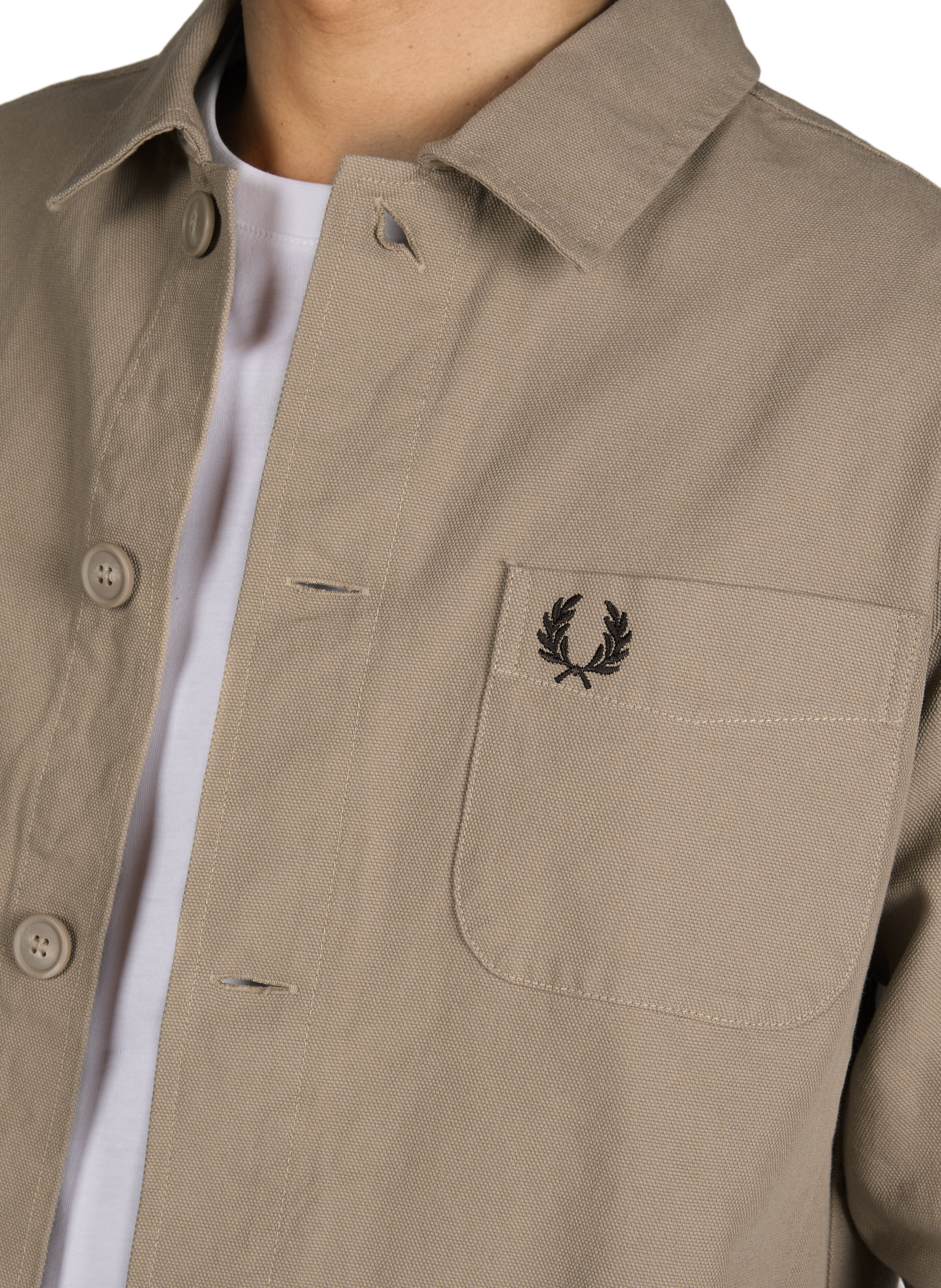 Jacket with classic cotton collar FRED PERRY Beige