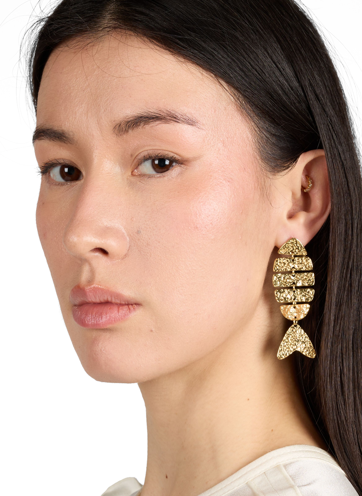 Articulated fish earrings AU PRINTEMPS PARIS Golden