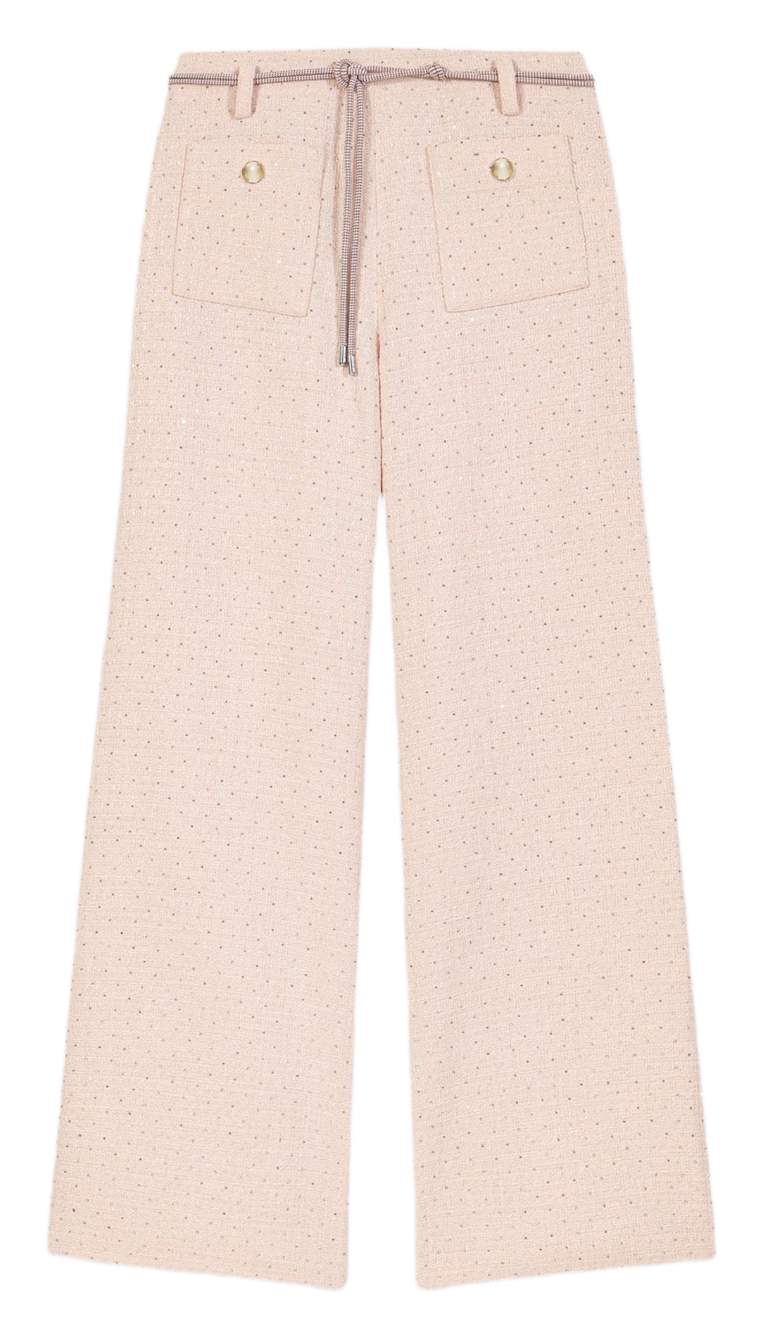 Pantalon évasé à sequins MAJE Rose