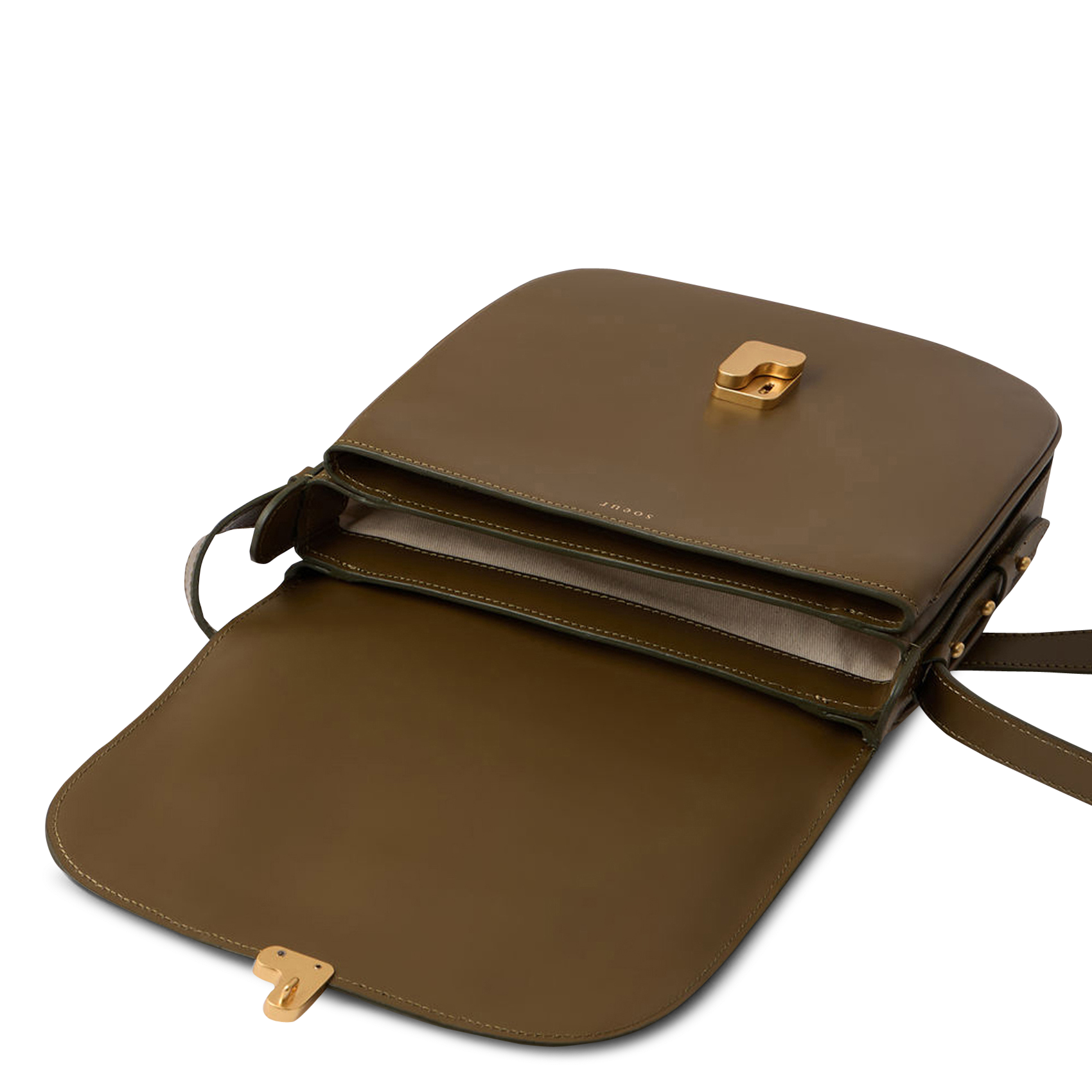 Sac bandoulière en cuir bellissima maxi SOEUR Kaki