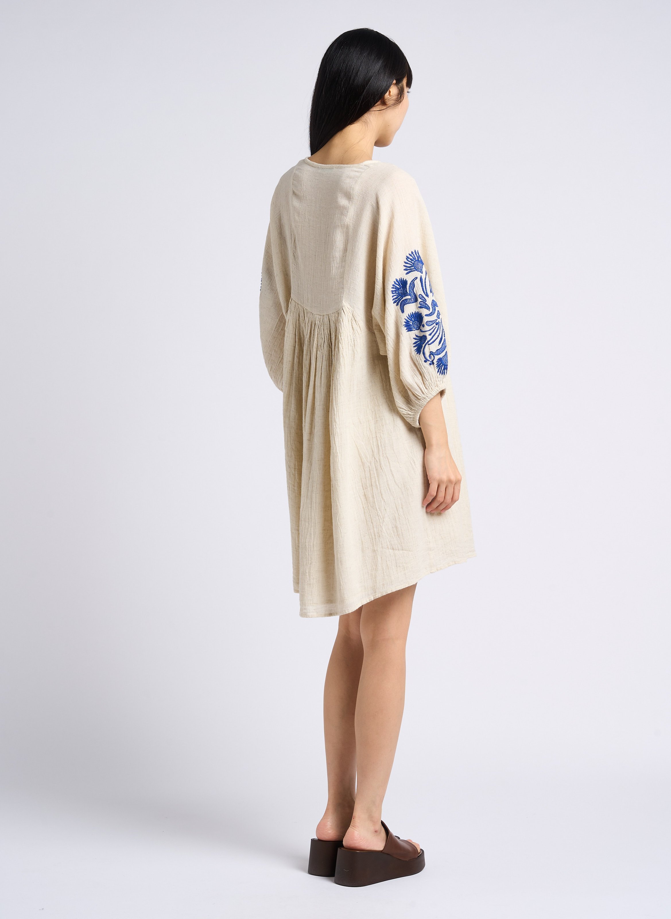 Mules compensées en cuir eugene JONAK Marron