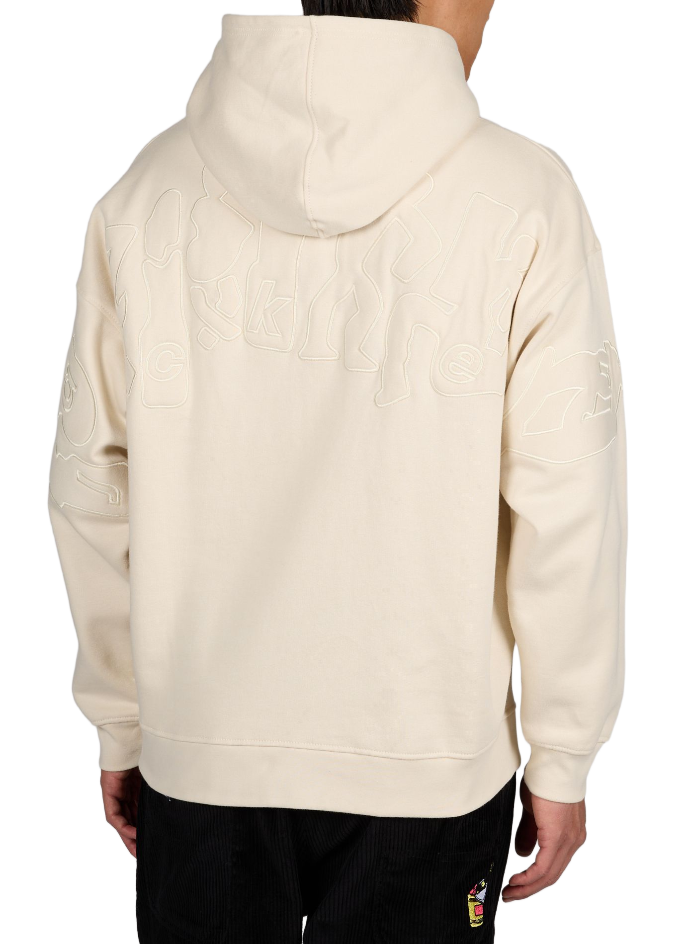 Sweat à capuche brodé en coton JACKER. Beige