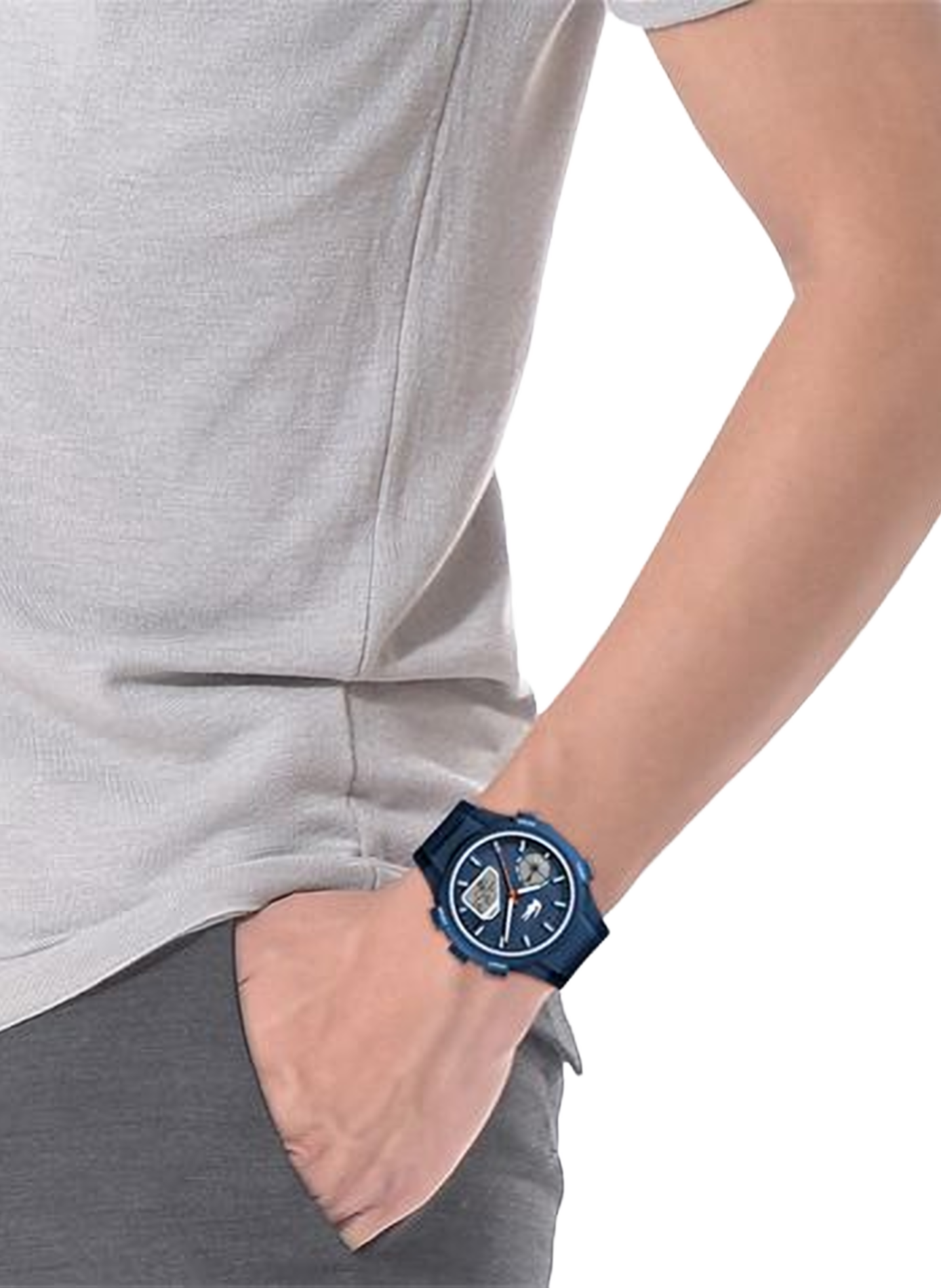 Montre quartz LC33 en silicone LACOSTE MONTRES Bleu