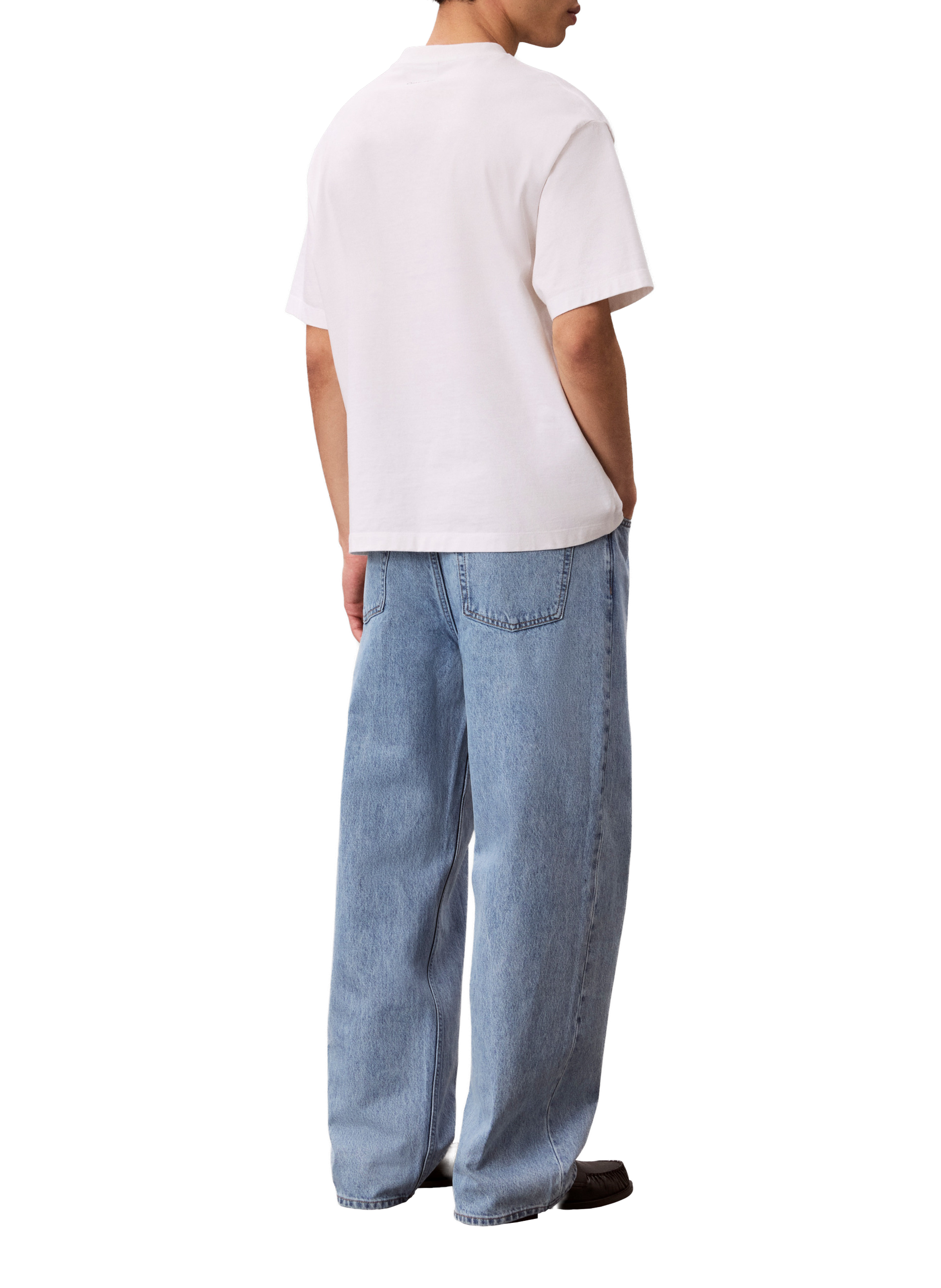 Jean baggy Adam en coton CALVIN KLEIN Bleu