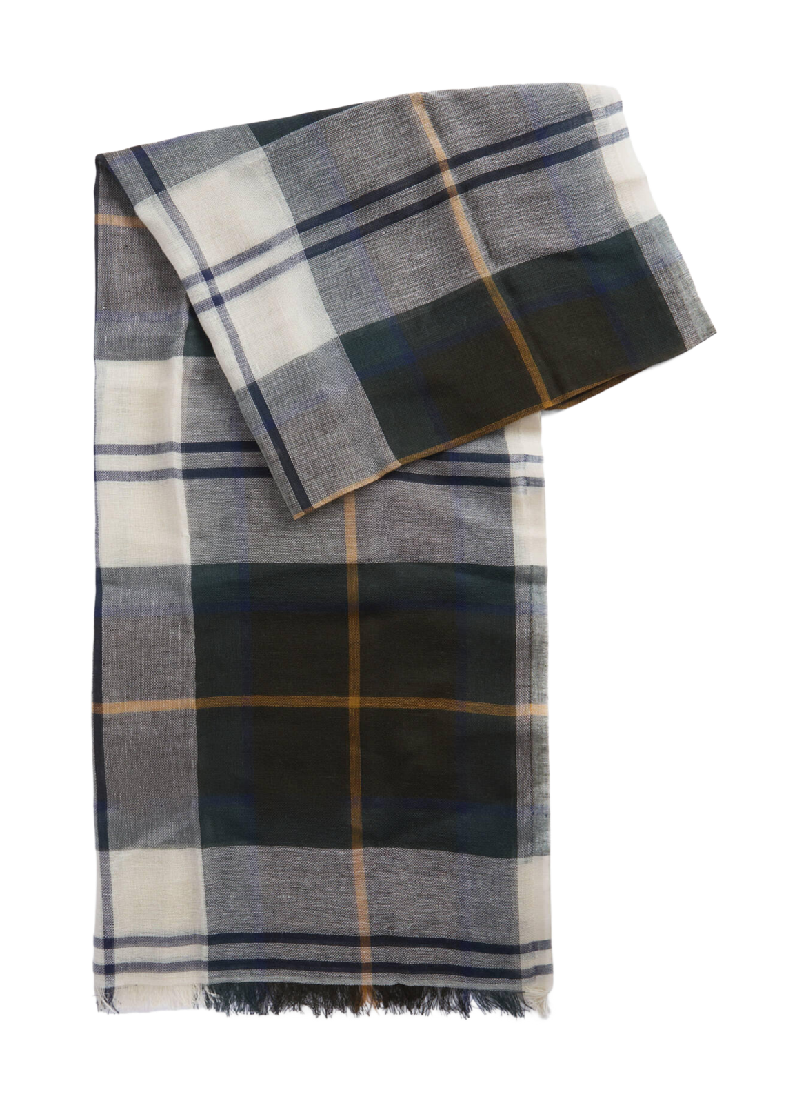 Echarpe tartan Welton en coton et lin BARBOUR Multicolore