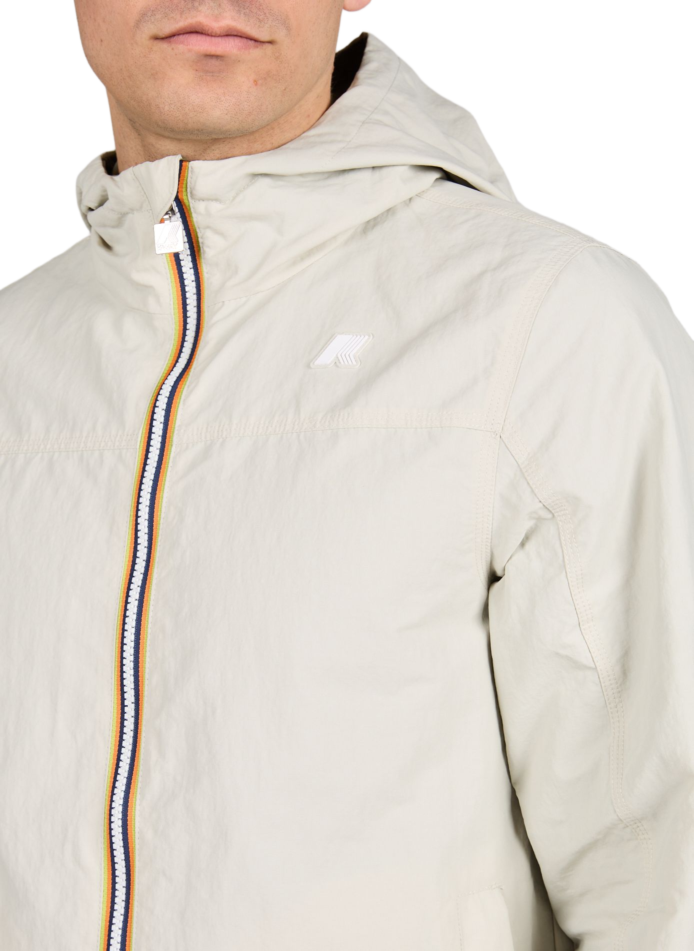 Reversible lightweight cotton blend jacket K-WAY Green