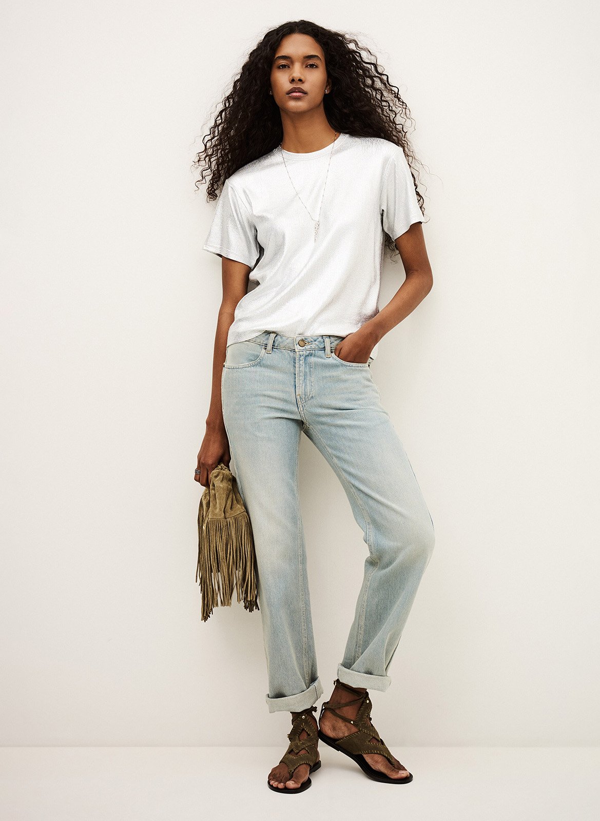 Tee-shirt col rond sony Argent