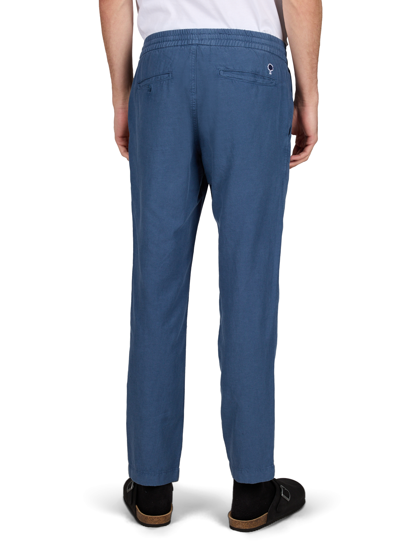 Dreuille cotton and linen blend trousers FAGUO Blue