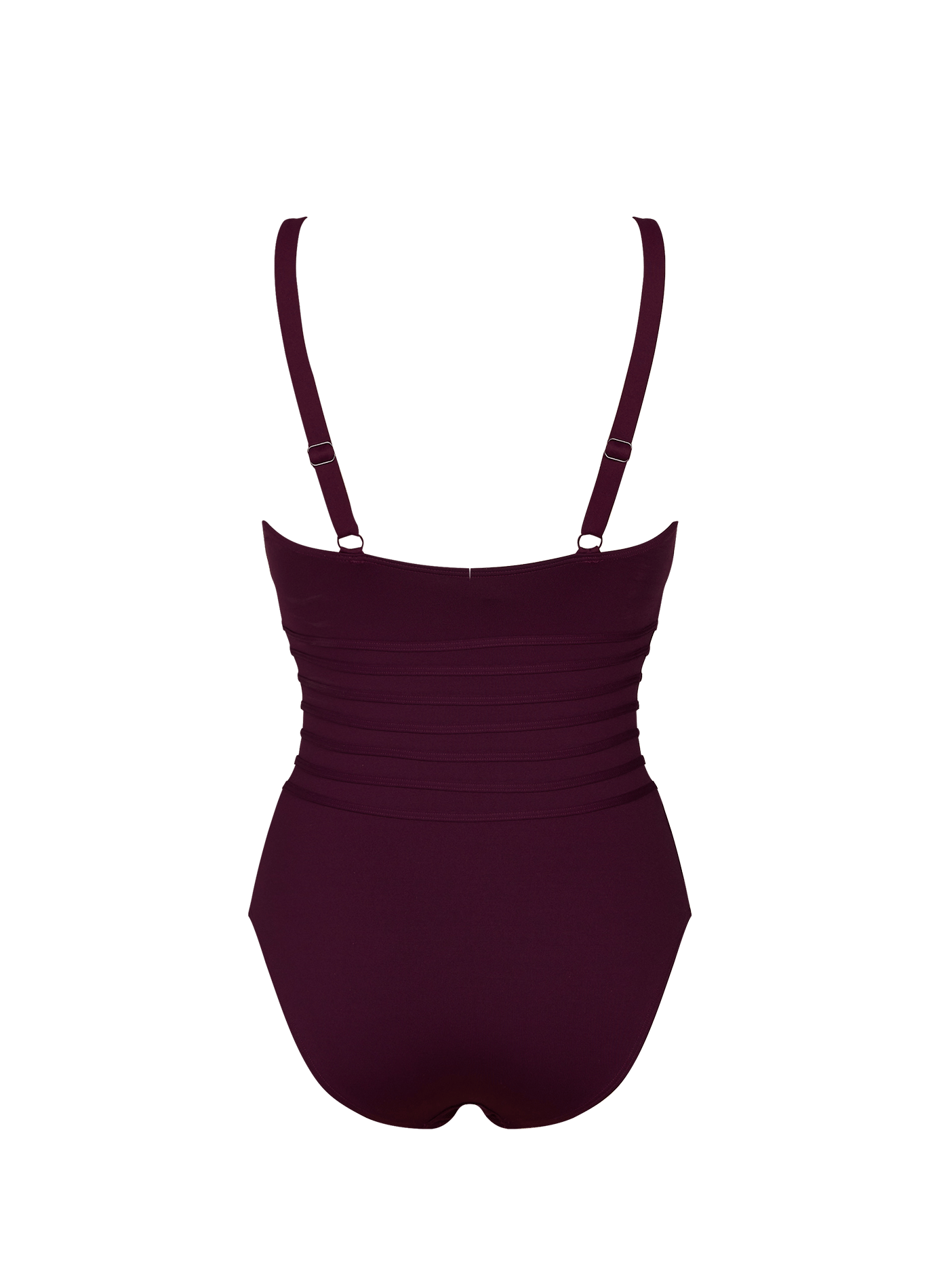 One-piece swimsuit with structured bands D NU D Red