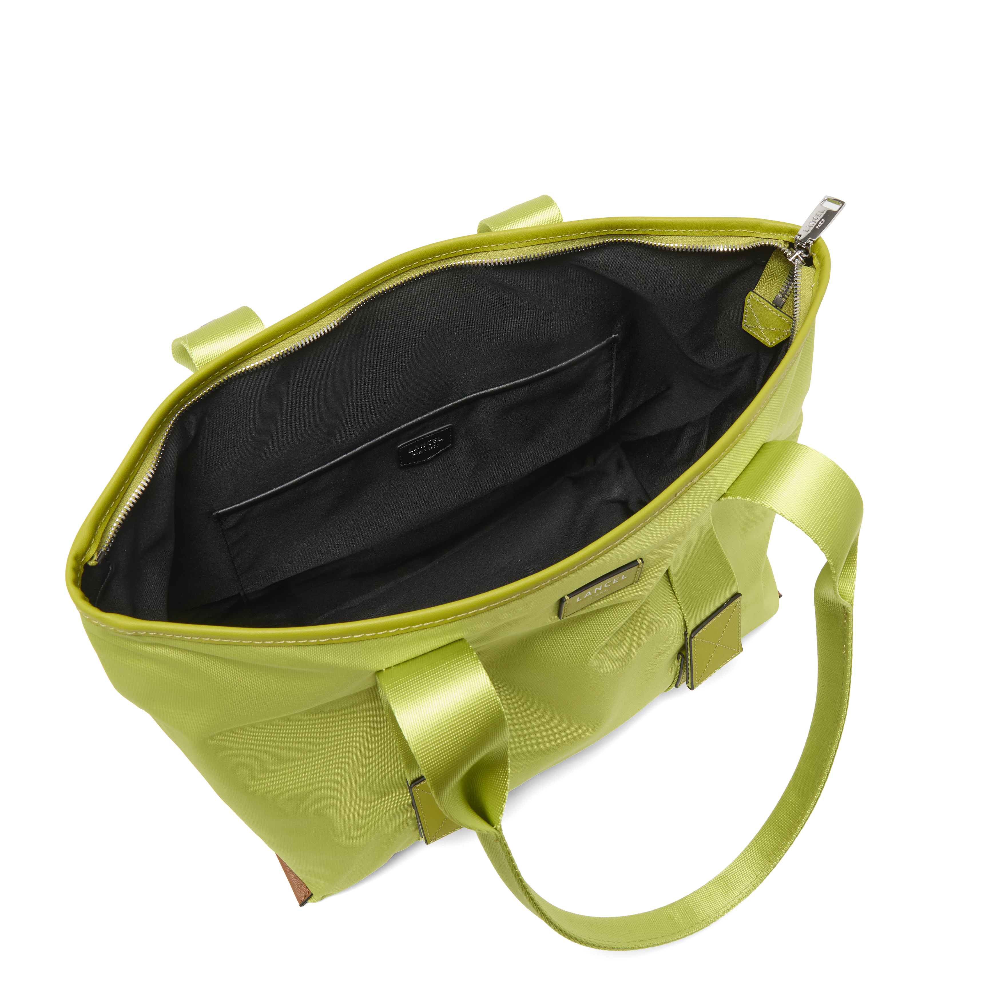 Sac cabas lancel en nylon recyclé et cuir de vachette lisse - tropical, format unique, 43 x 27 x 2 cm LANCEL Vert