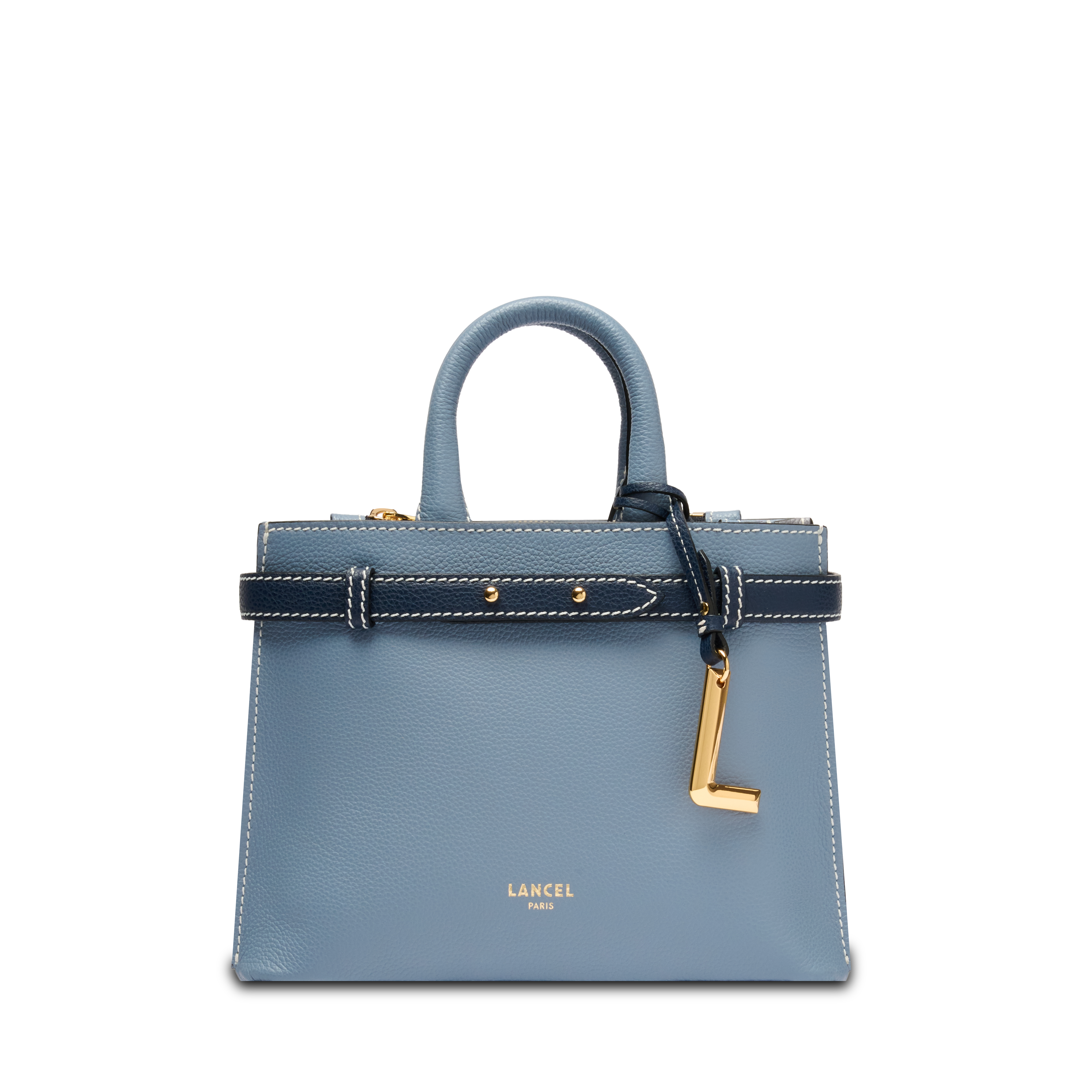 Sac carryall zippé s faubourg de lancel en cuir LANCEL Bleu