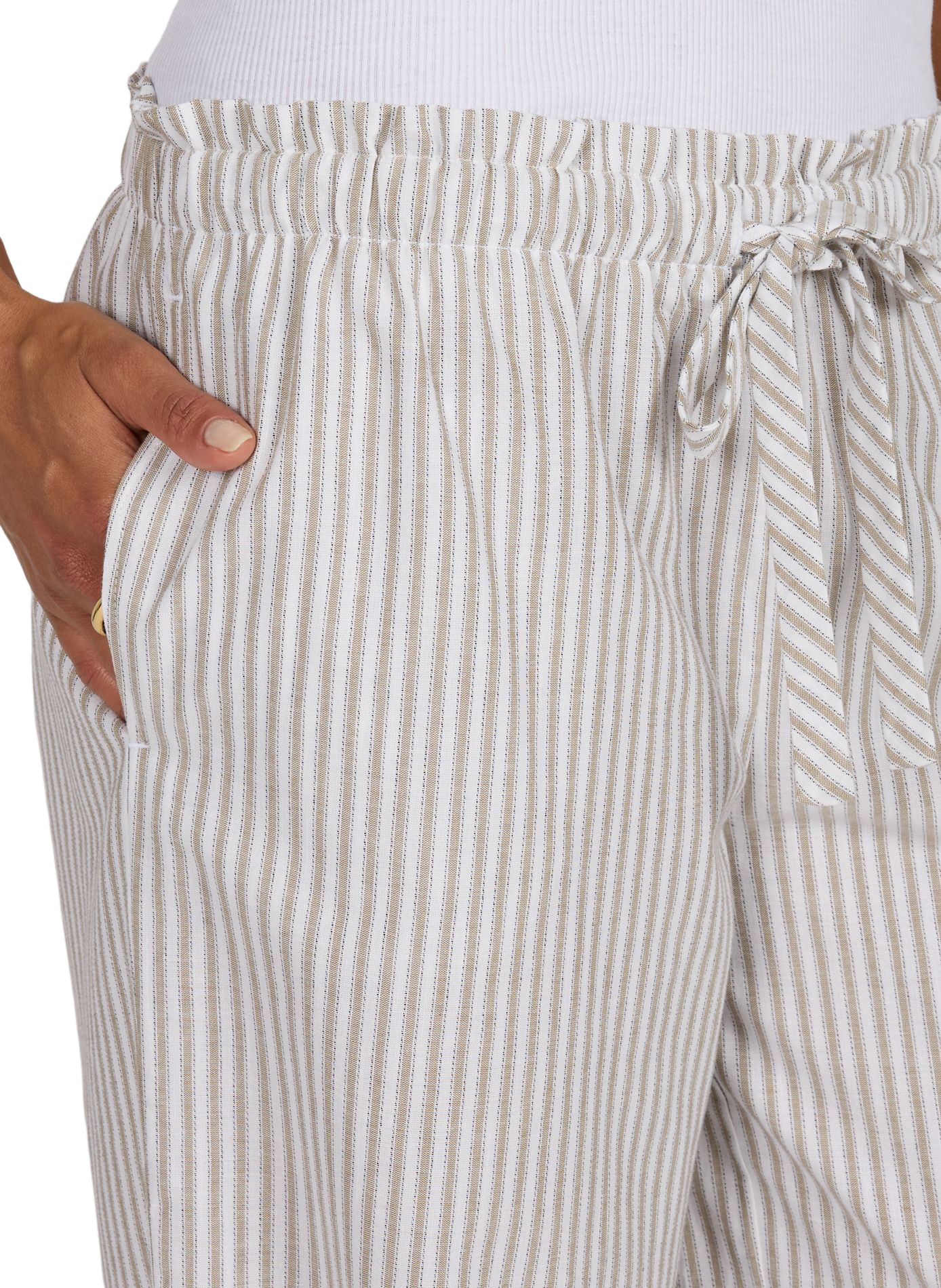 Gestreifte LINA Pyjamahose aus Baumwolle LAURENCE TAVERNIER Grun