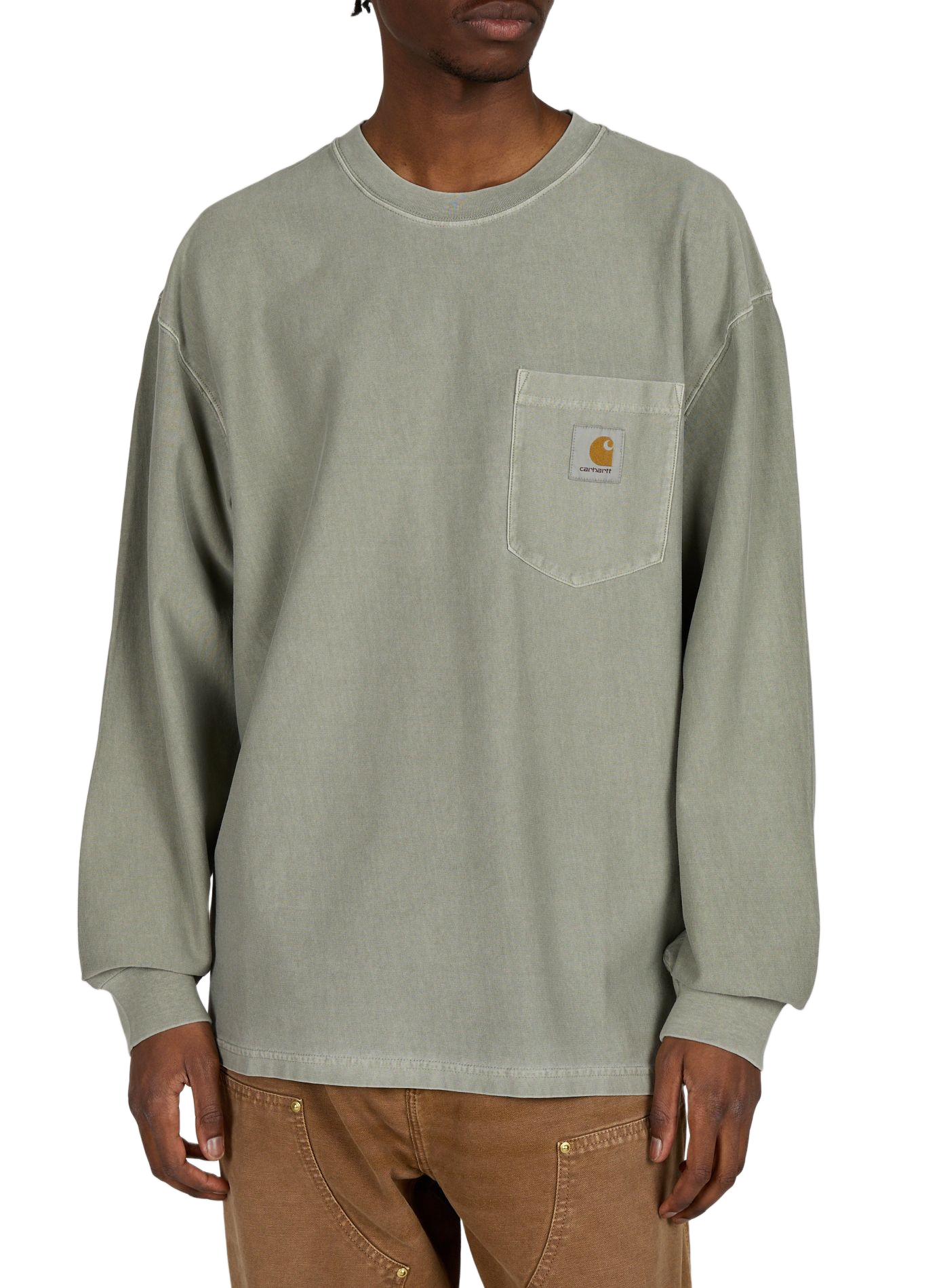 Long-sleeved cotton T-shirt CARHARTT WIP Green