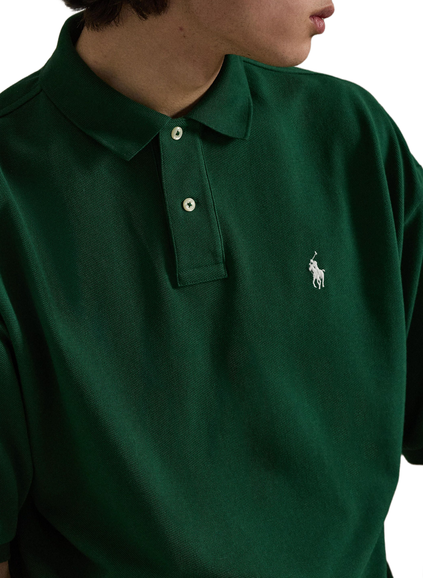 Short-sleeved cotton polo with logo POLO RALPH LAUREN Green