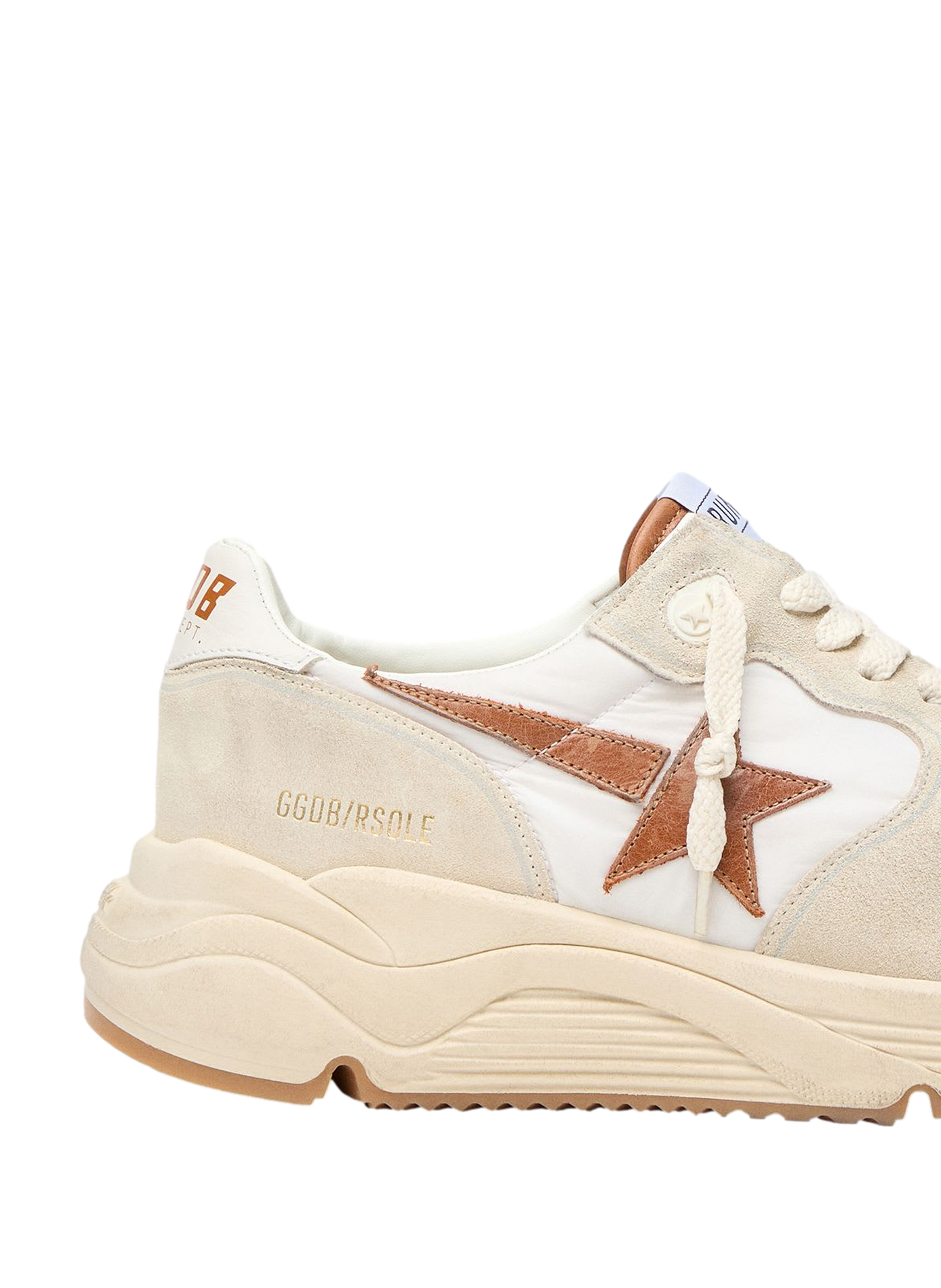 Two-tone mixed leather sneakers GOLDEN GOOSE White