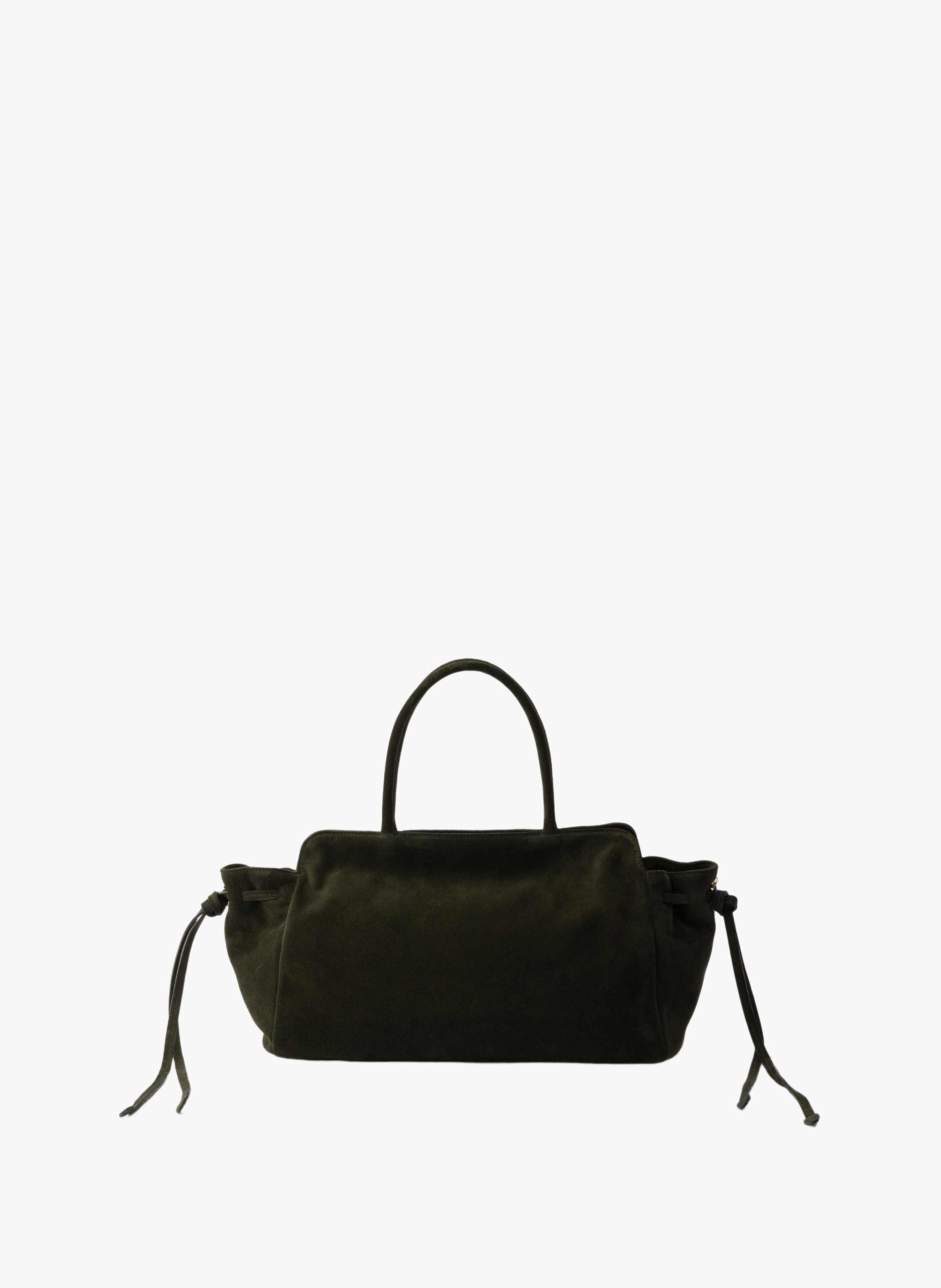 Grand sac prada allusion en veau velours PRADA Vert