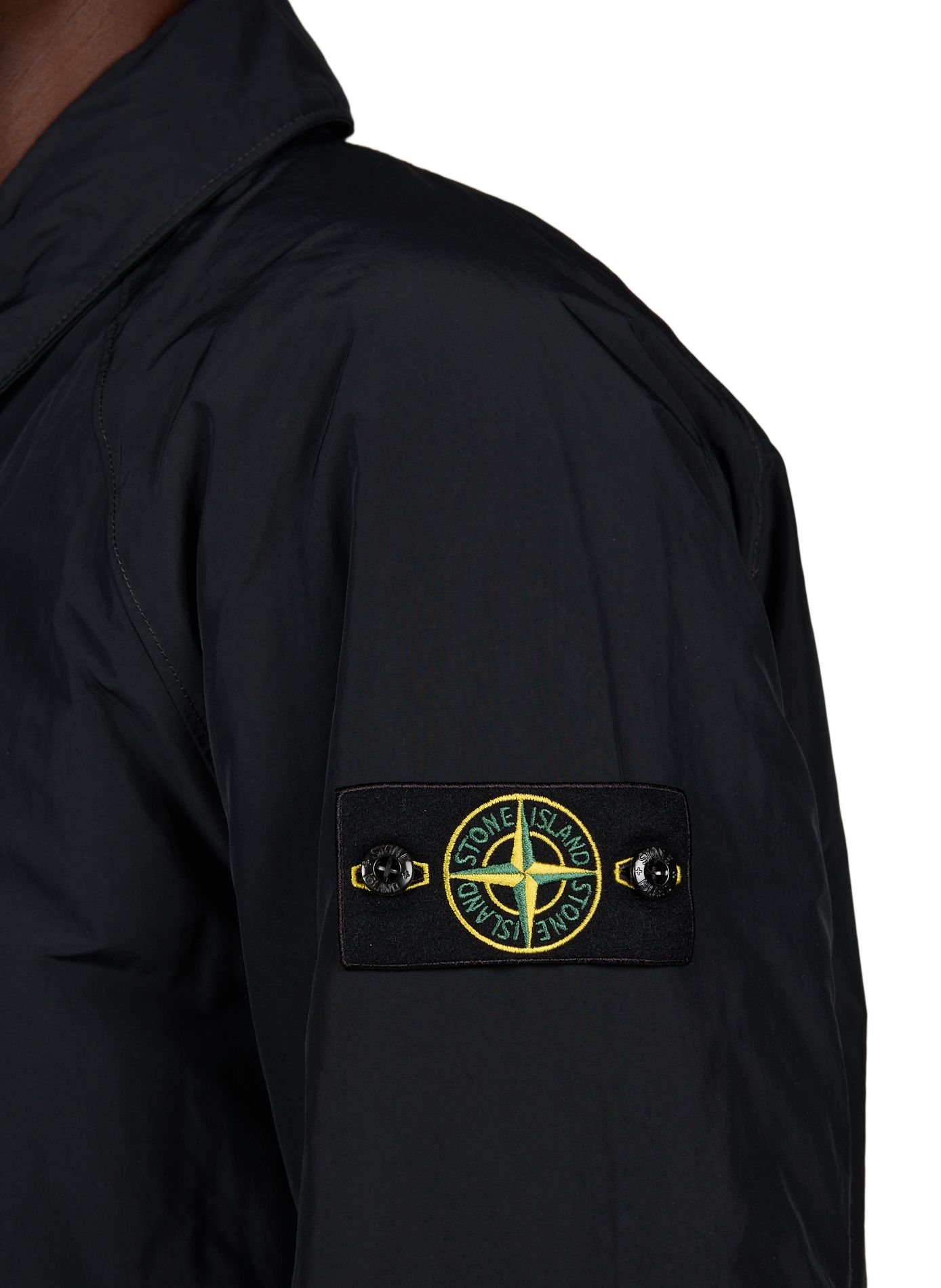 Mantel mit Reißverschluss-Kragen STONE ISLAND Schwarz