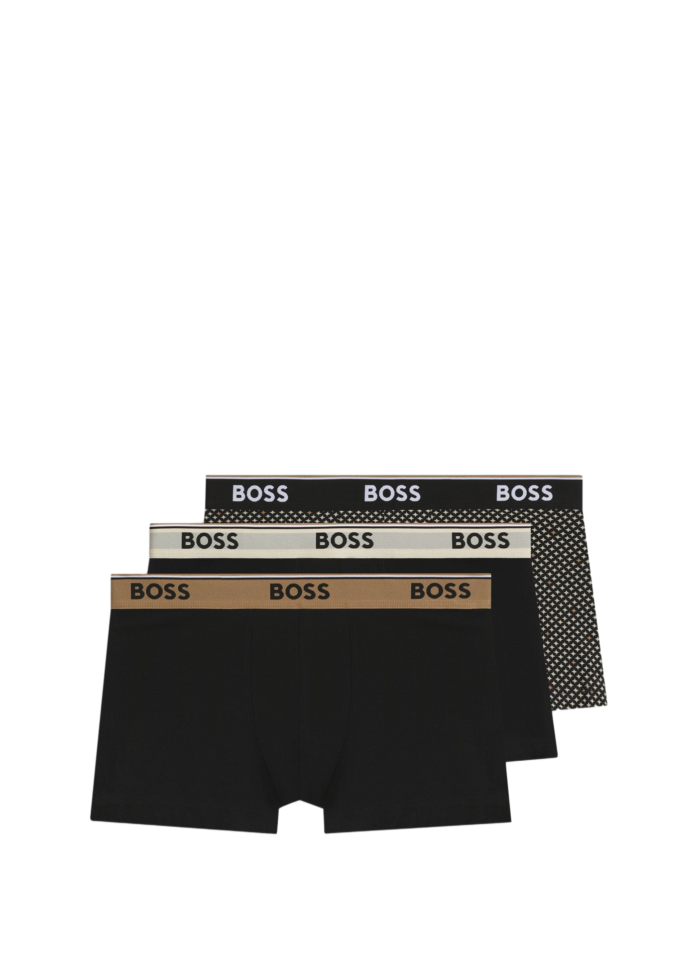 Lot de 3 boxers en coton mélangé BOSS Multicolore