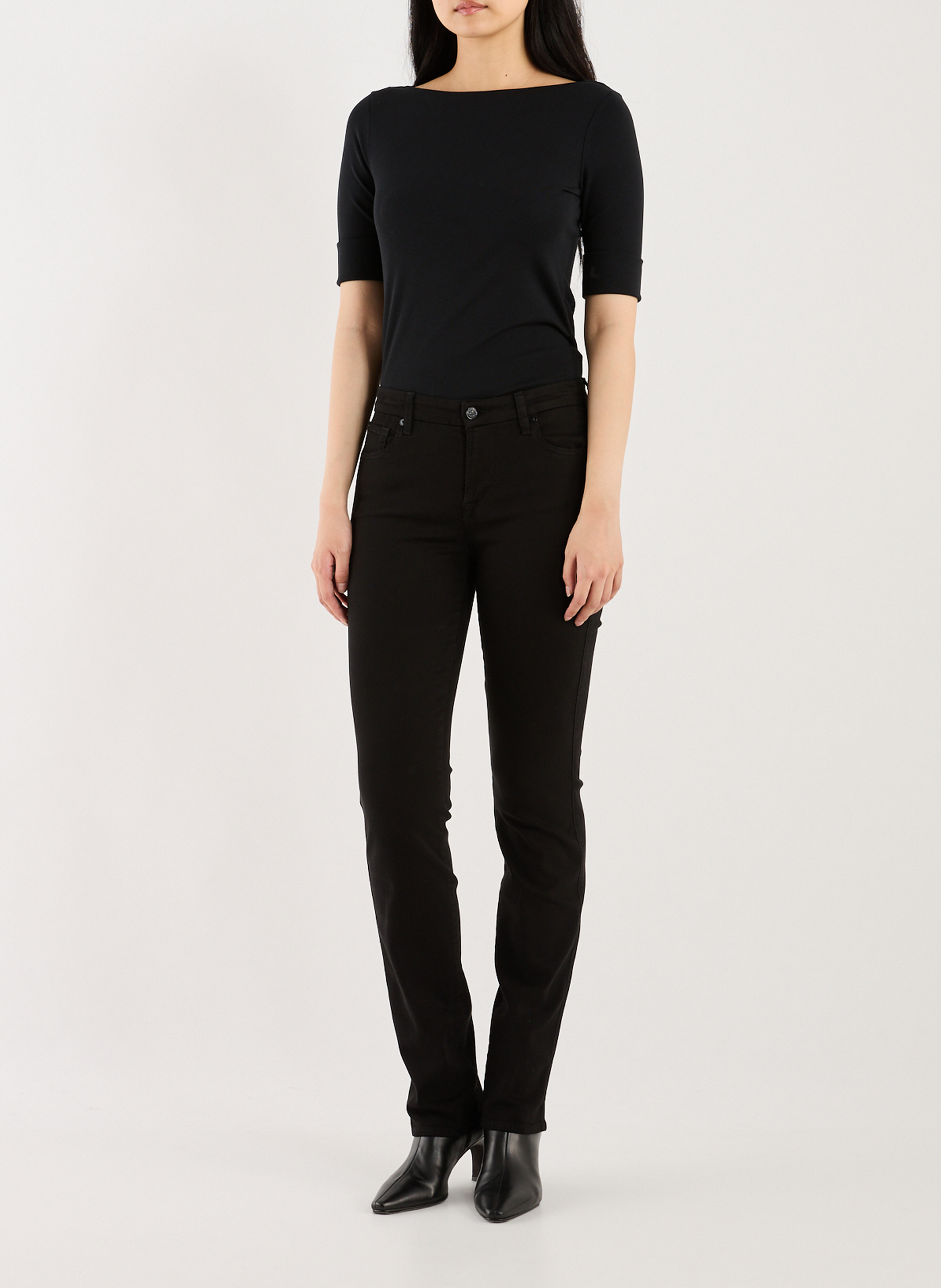 T-shirt en coton mélangé LAUREN RALPH LAUREN Noir