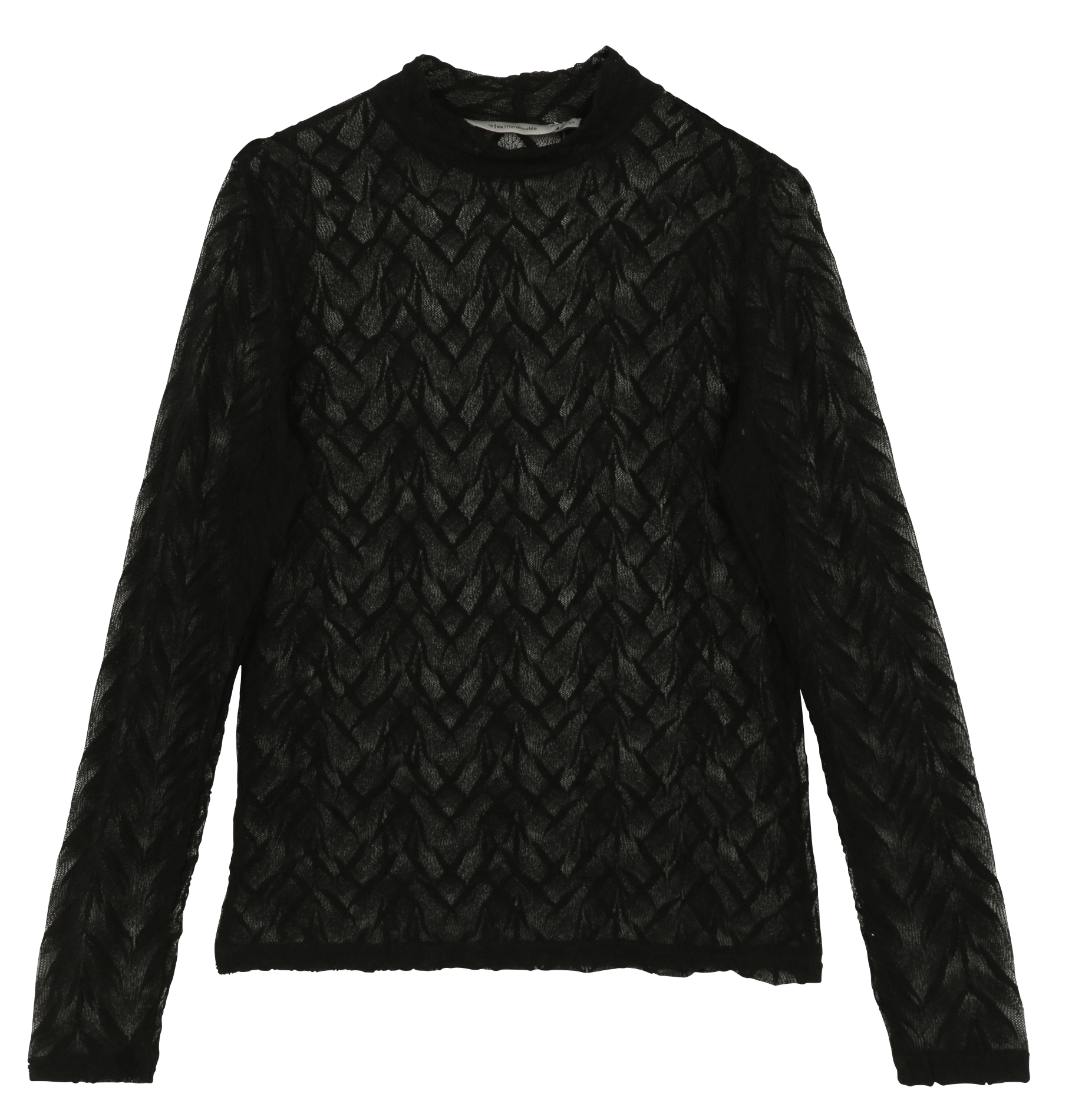 Hoge hals rechte top LA FEE MARABOUTEE Zwart