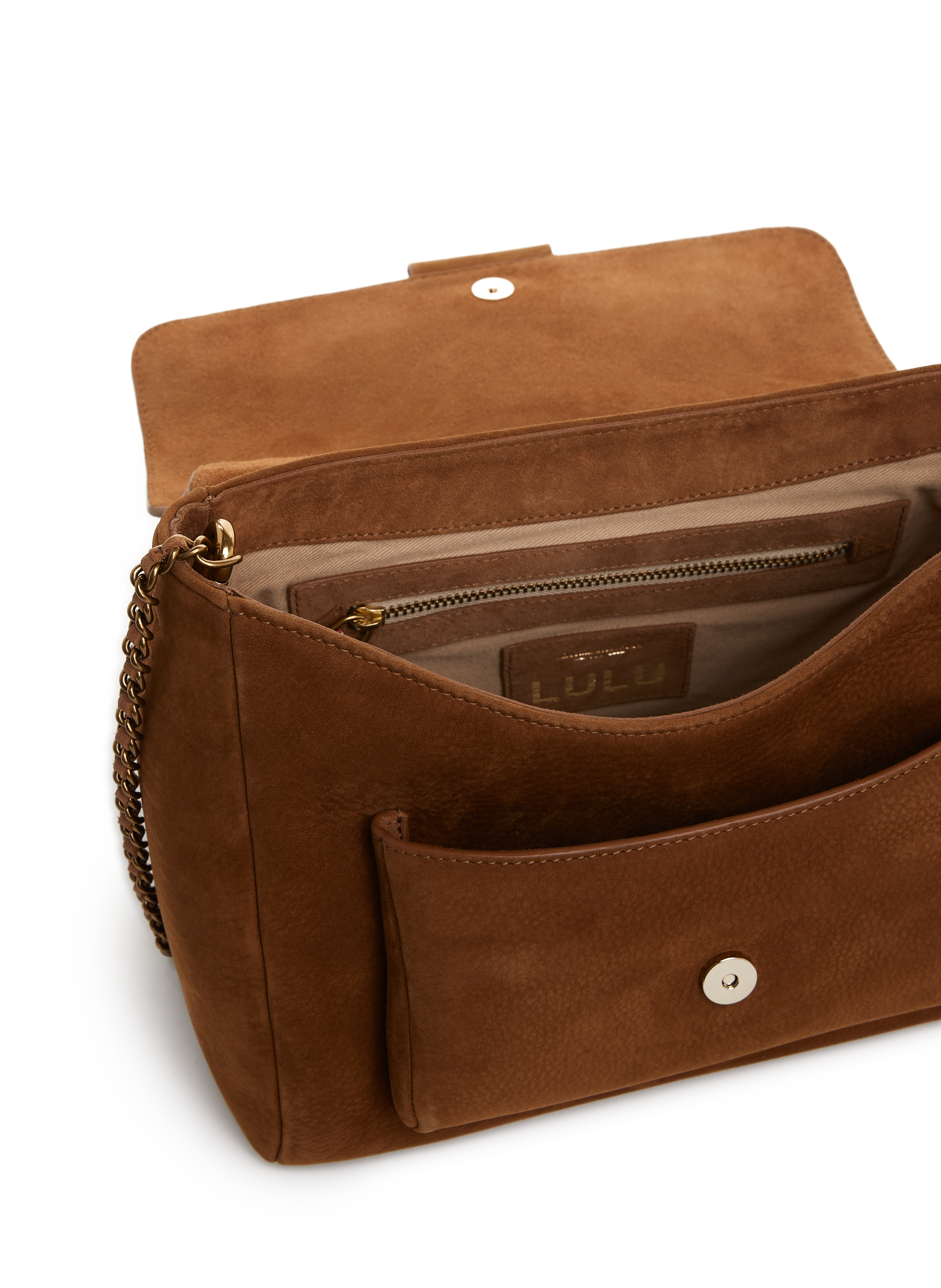 Sac à bandoulière Lulu L en cuir de taurillon JÉRÔME DREYFUSS Marron