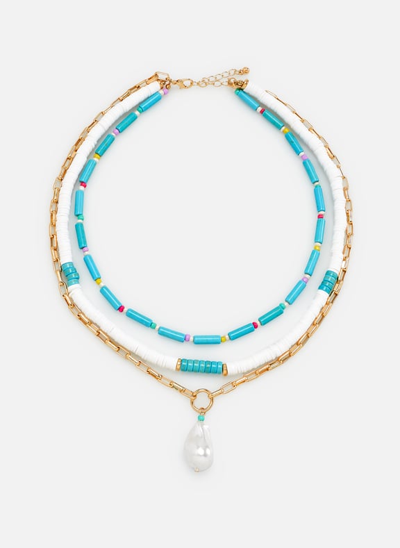 Triple-row necklace White by AU PRINTEMPS PARIS AU PRINTEMPS PARIS Triple-row necklace White