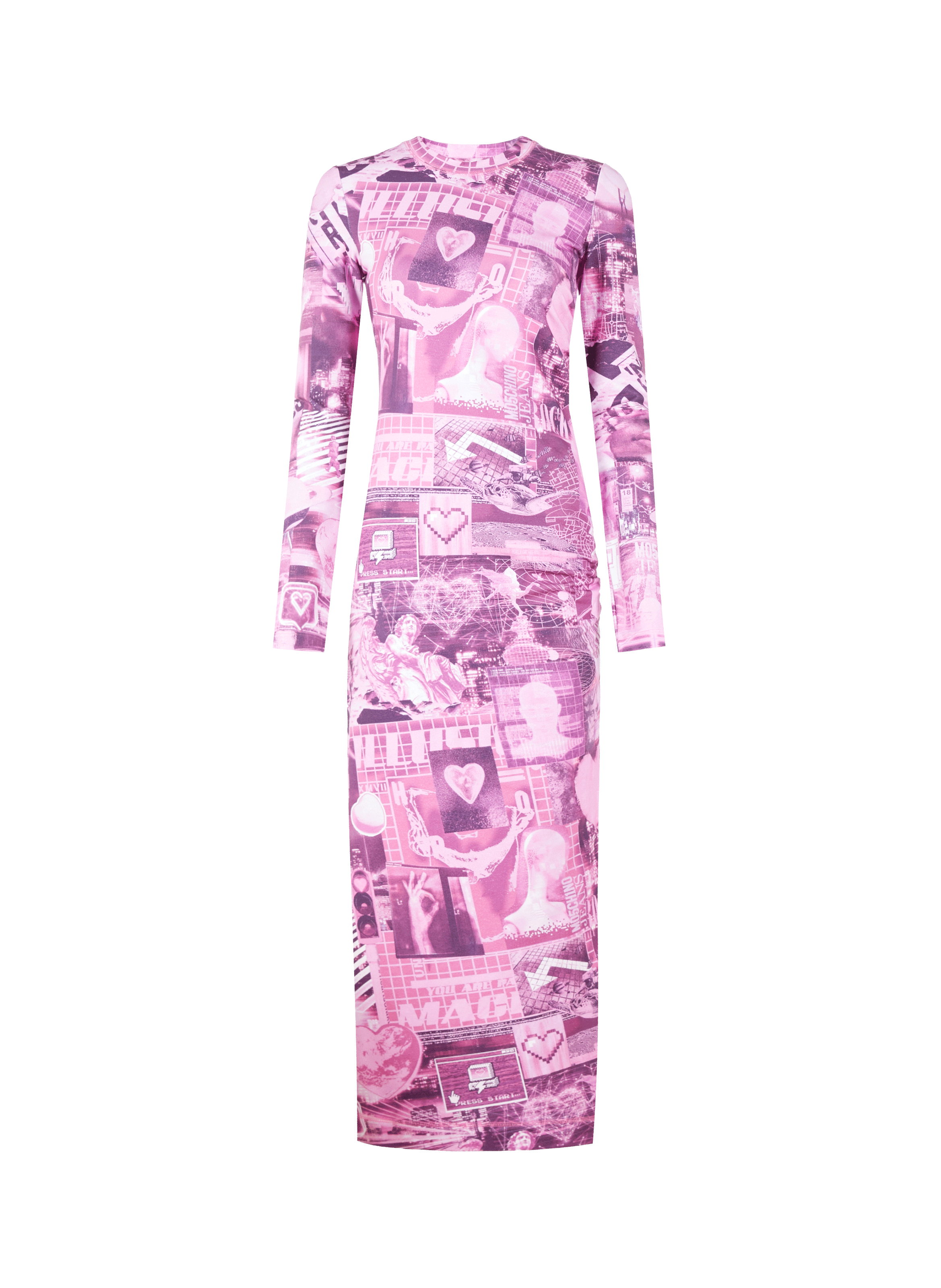 Robe longue à imprimé en coton