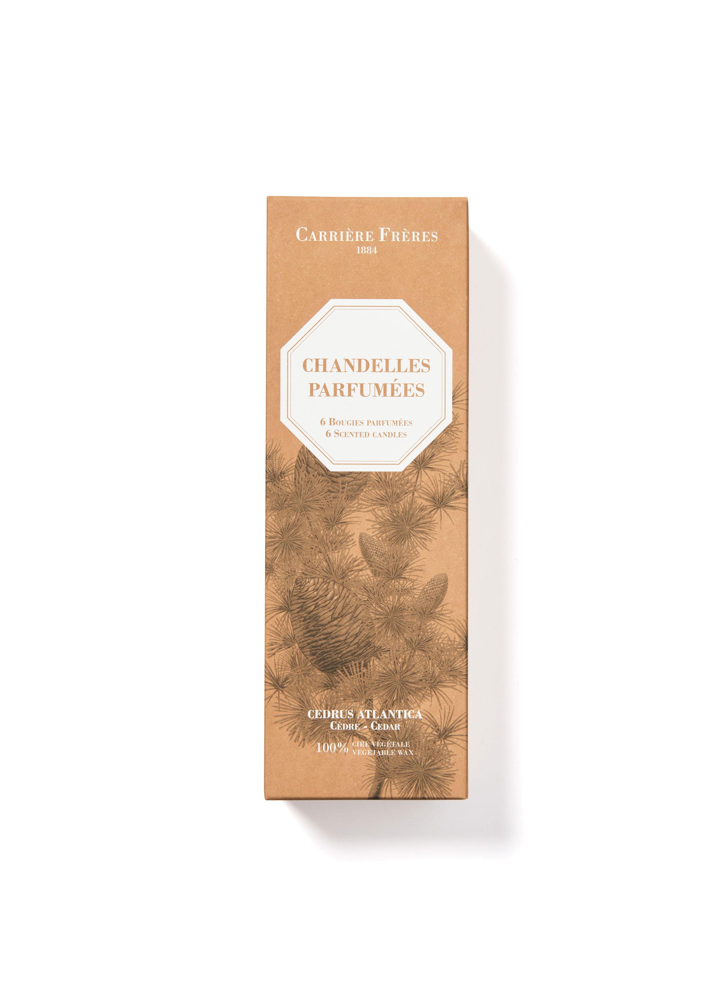 6 Chandelles parfumées - Cèdre