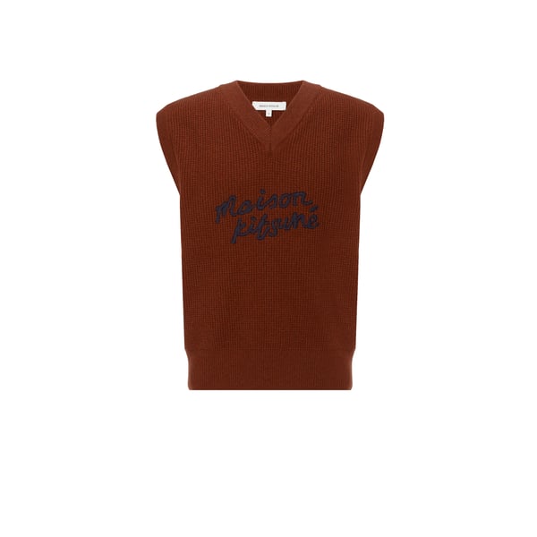 Pull sans manches en maille de laine