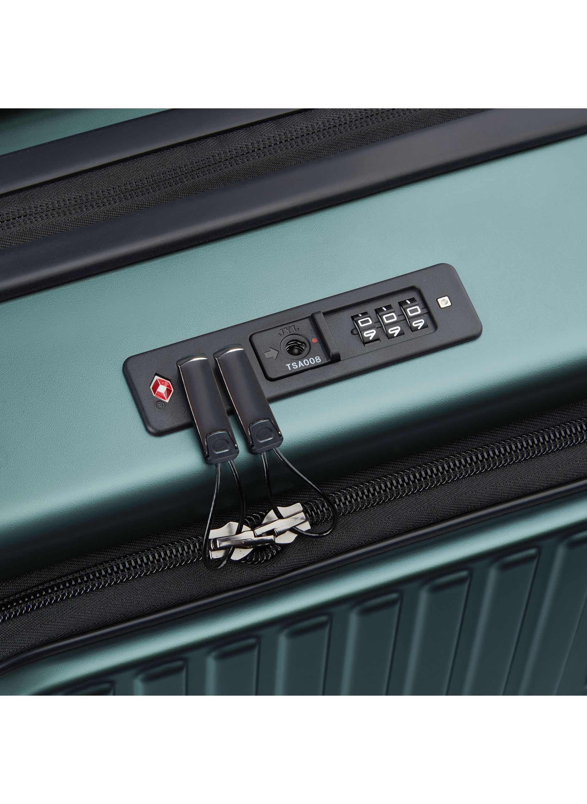 Valise cabine rigide taille s - securitime zip DELSEY PARIS Vert