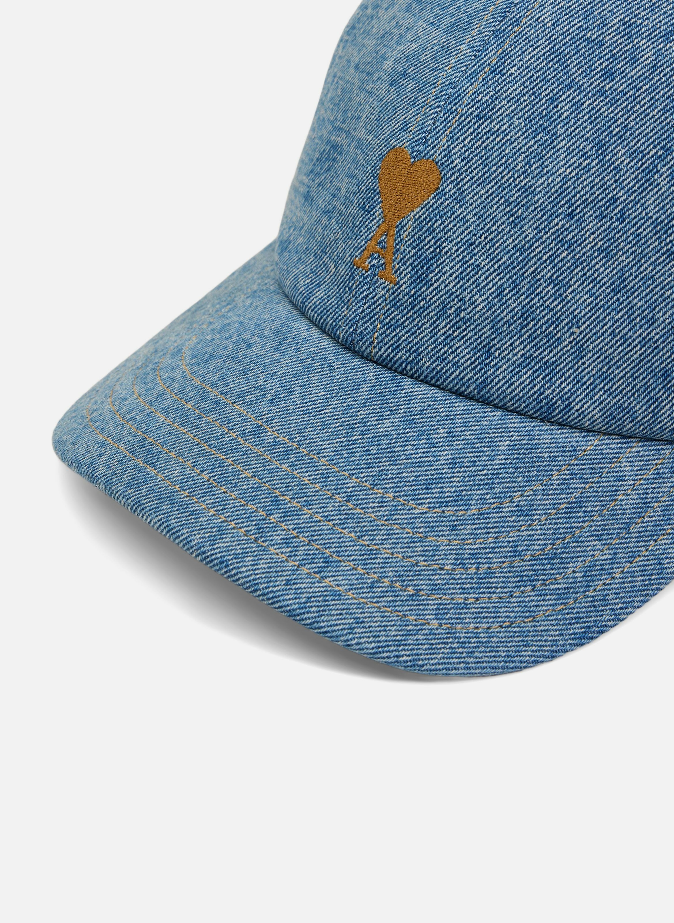 Casquette broderie ami de coeur en coton unisexe AMI PARIS Bleu