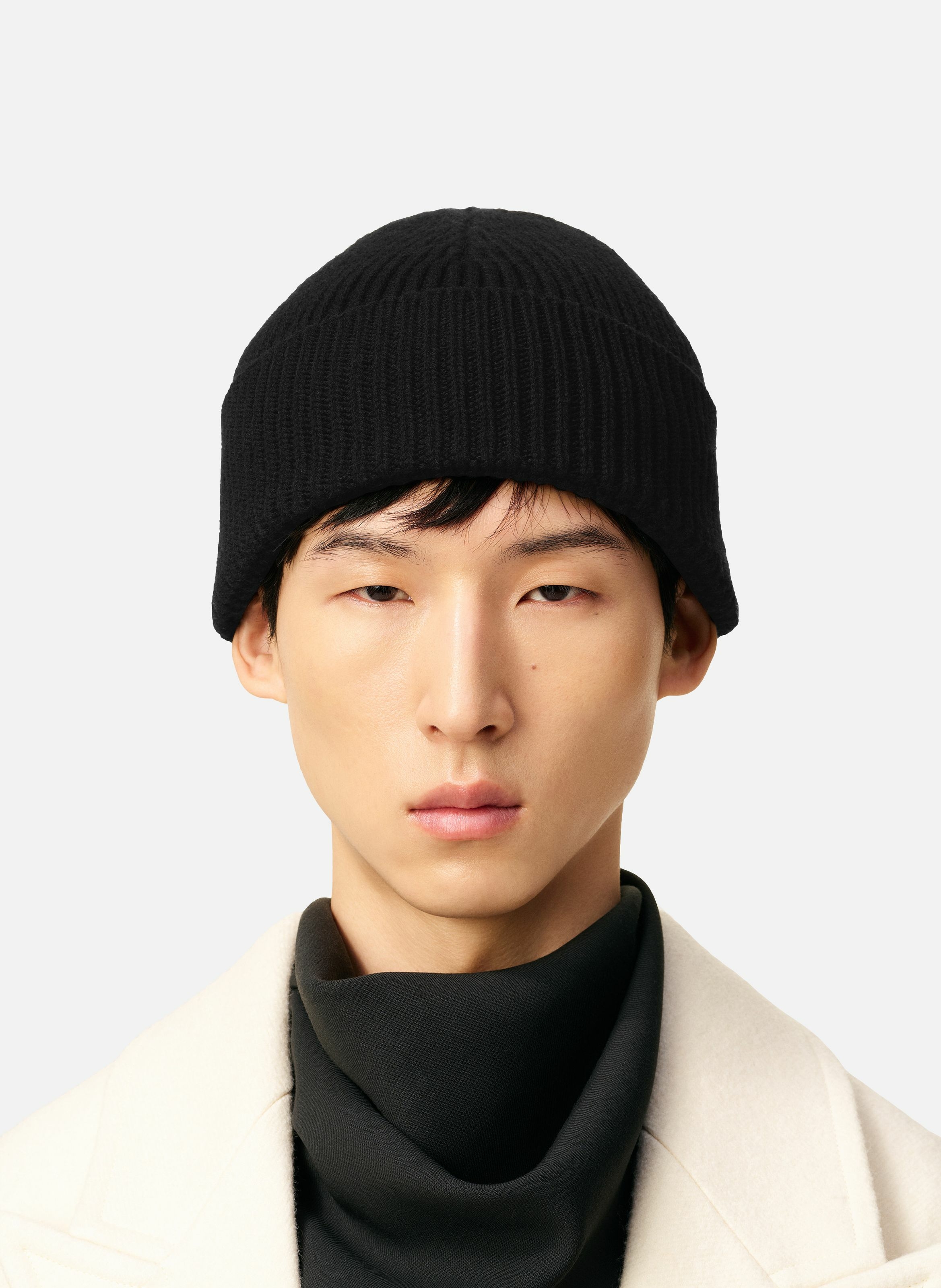 Bonnet ami de coeur en laine unisexe AMI PARIS Noir