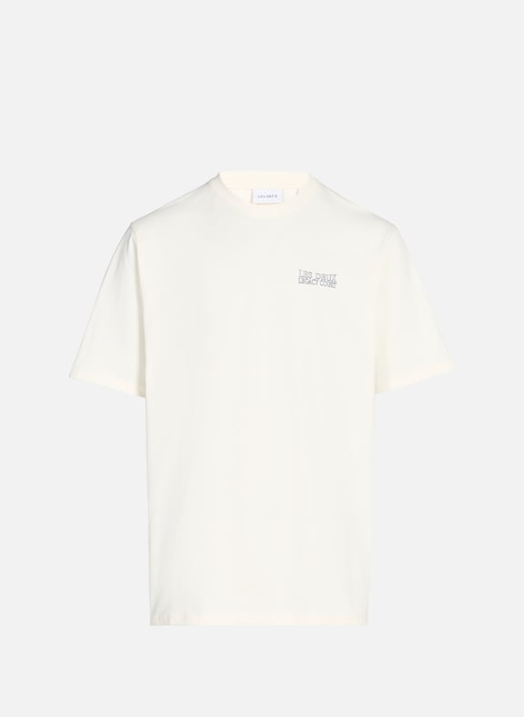T-shirt droit imprimé en coton Beige by LES DEUX LES DEUX T-shirt droit imprimé en coton Beige